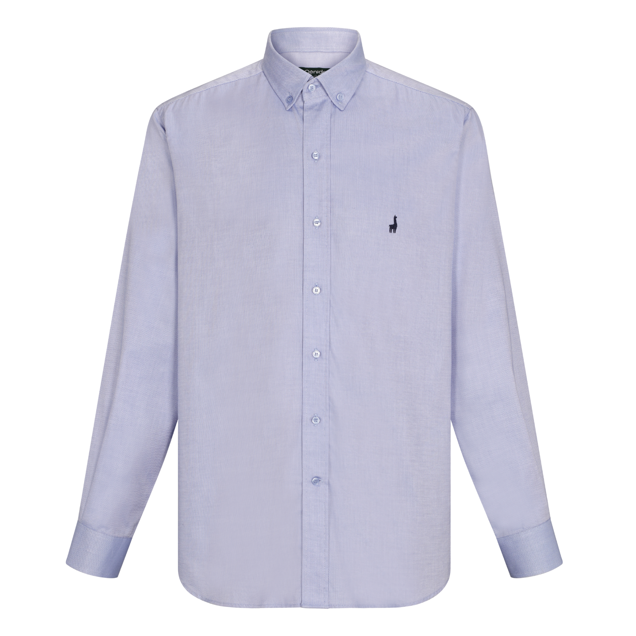 Camisa Celeste Oxford 100% Pima-Incluye Caja Premium Qenido