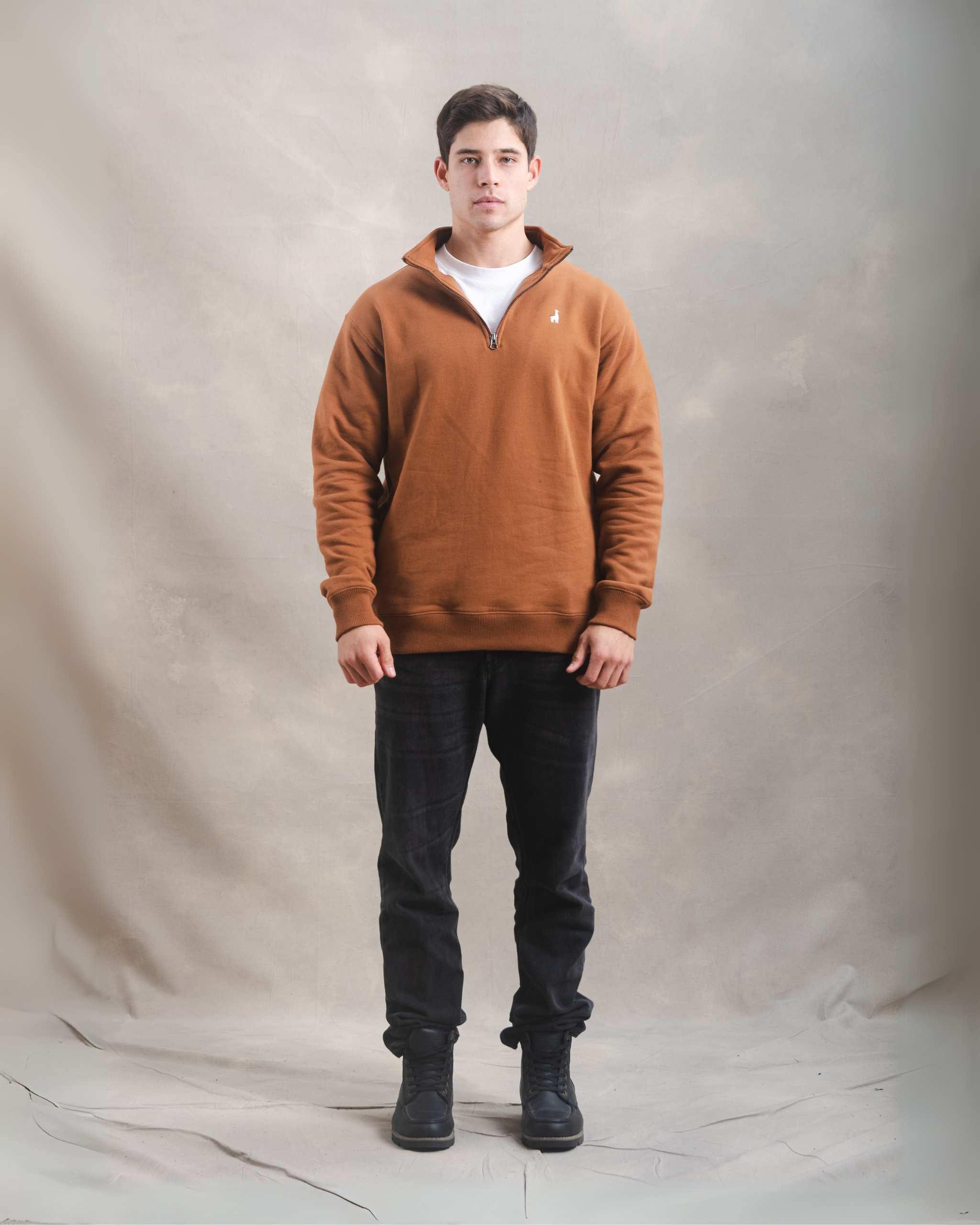 Polera Quarter Zip Camel