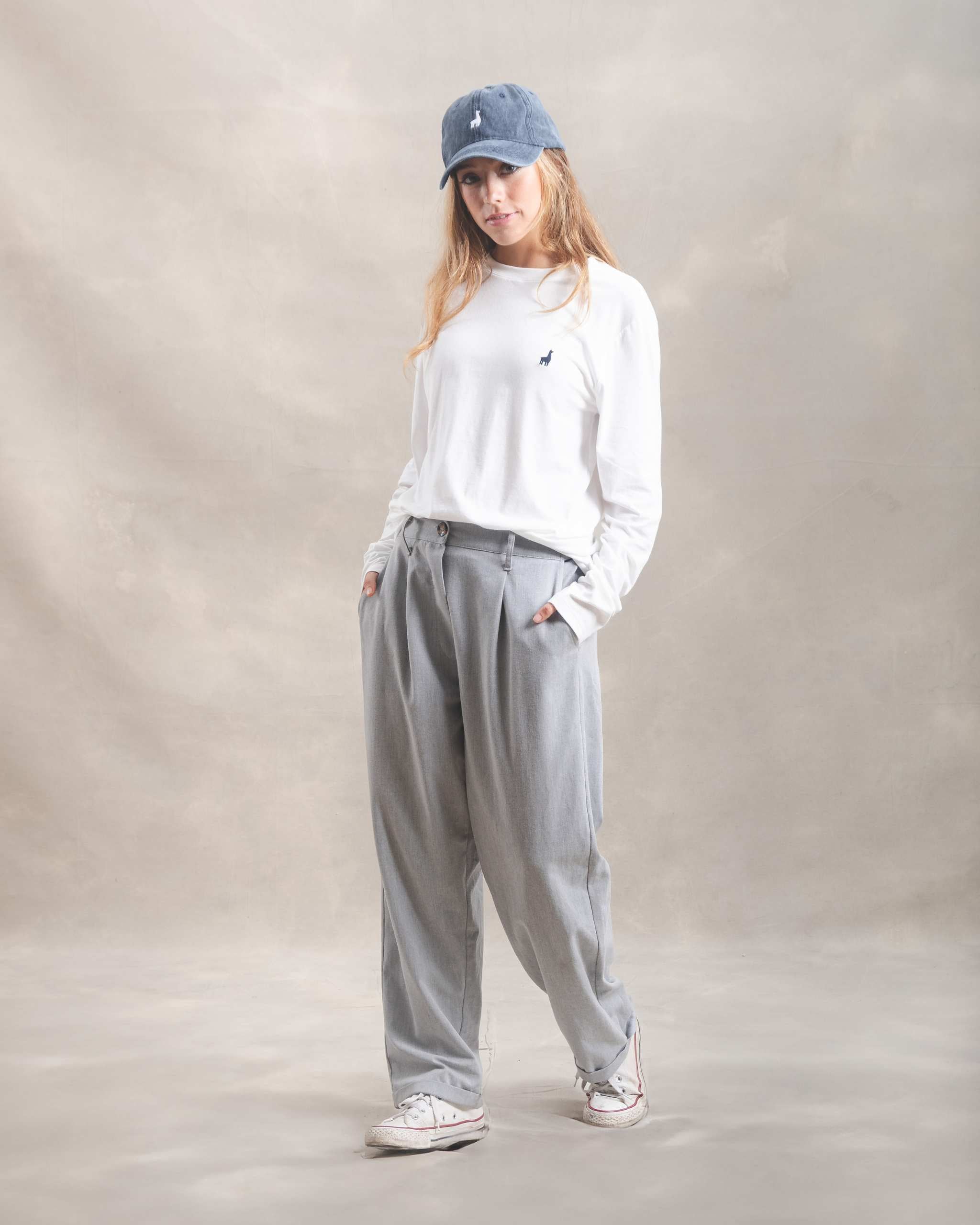 Polo manga larga unisex Blanco Marfil 100% Soft Pima