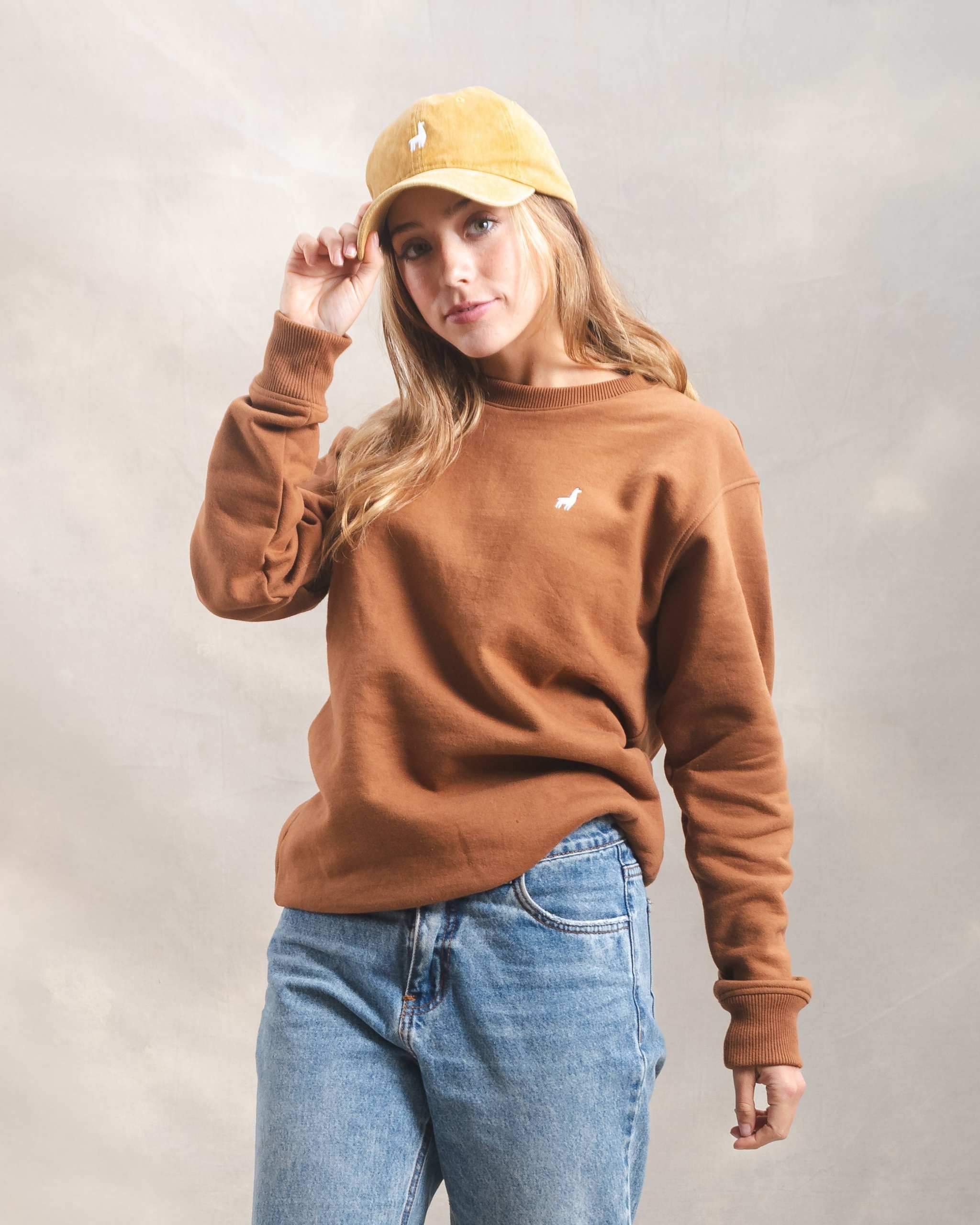 Polera Crewneck Oversize Camel