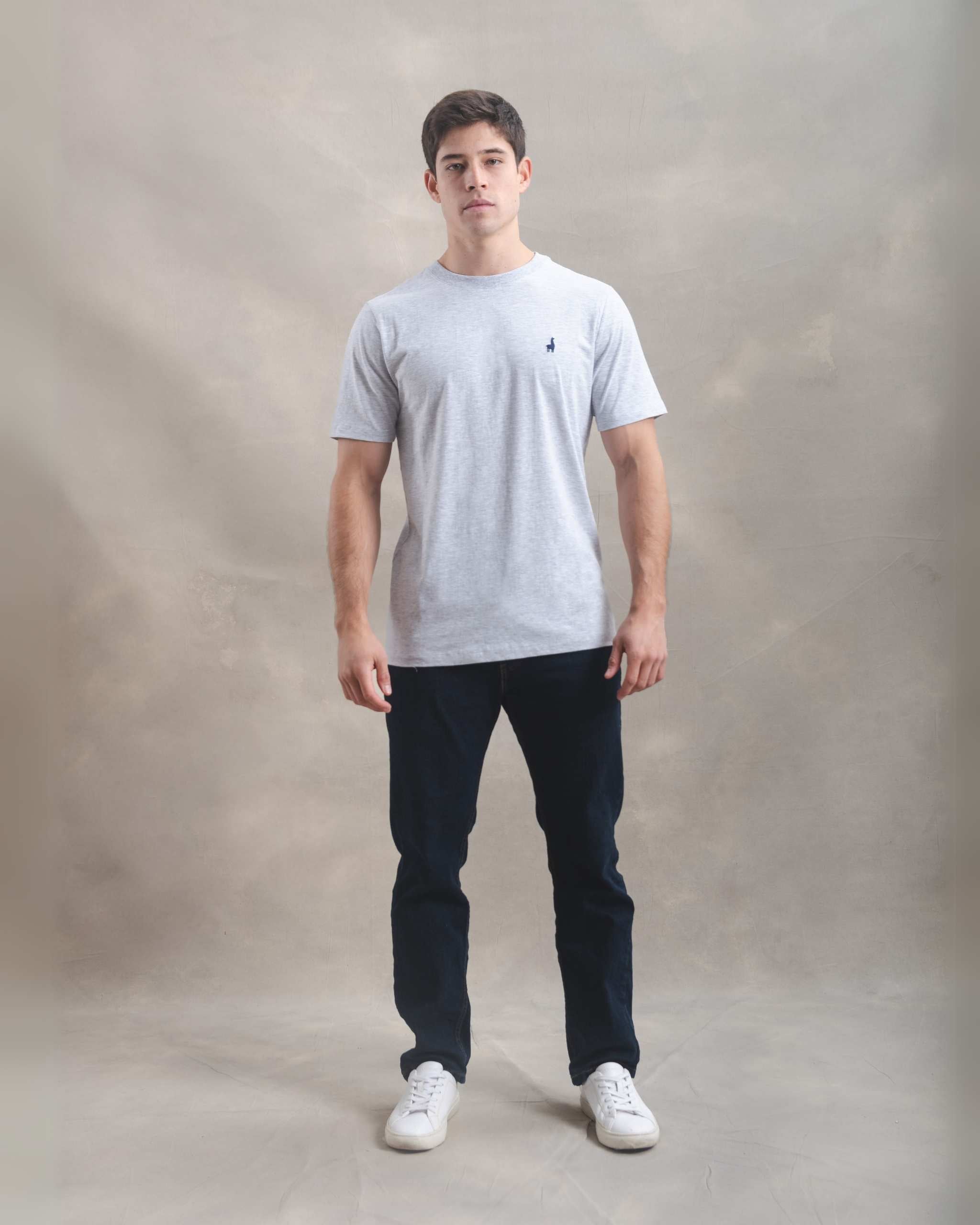 Polo Gris Melange 100% Soft Pima