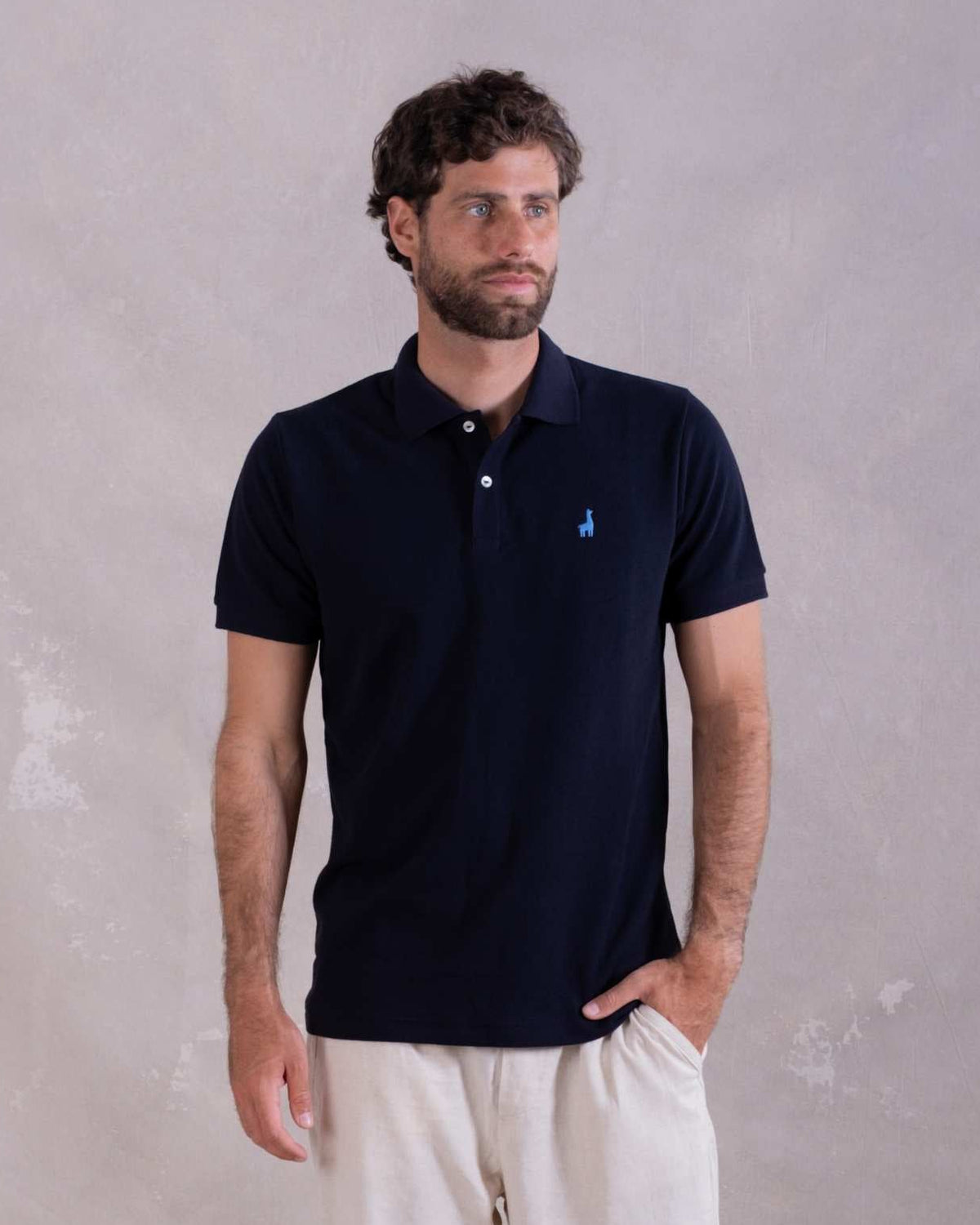 Polo Piqué Clásico Azul Noche