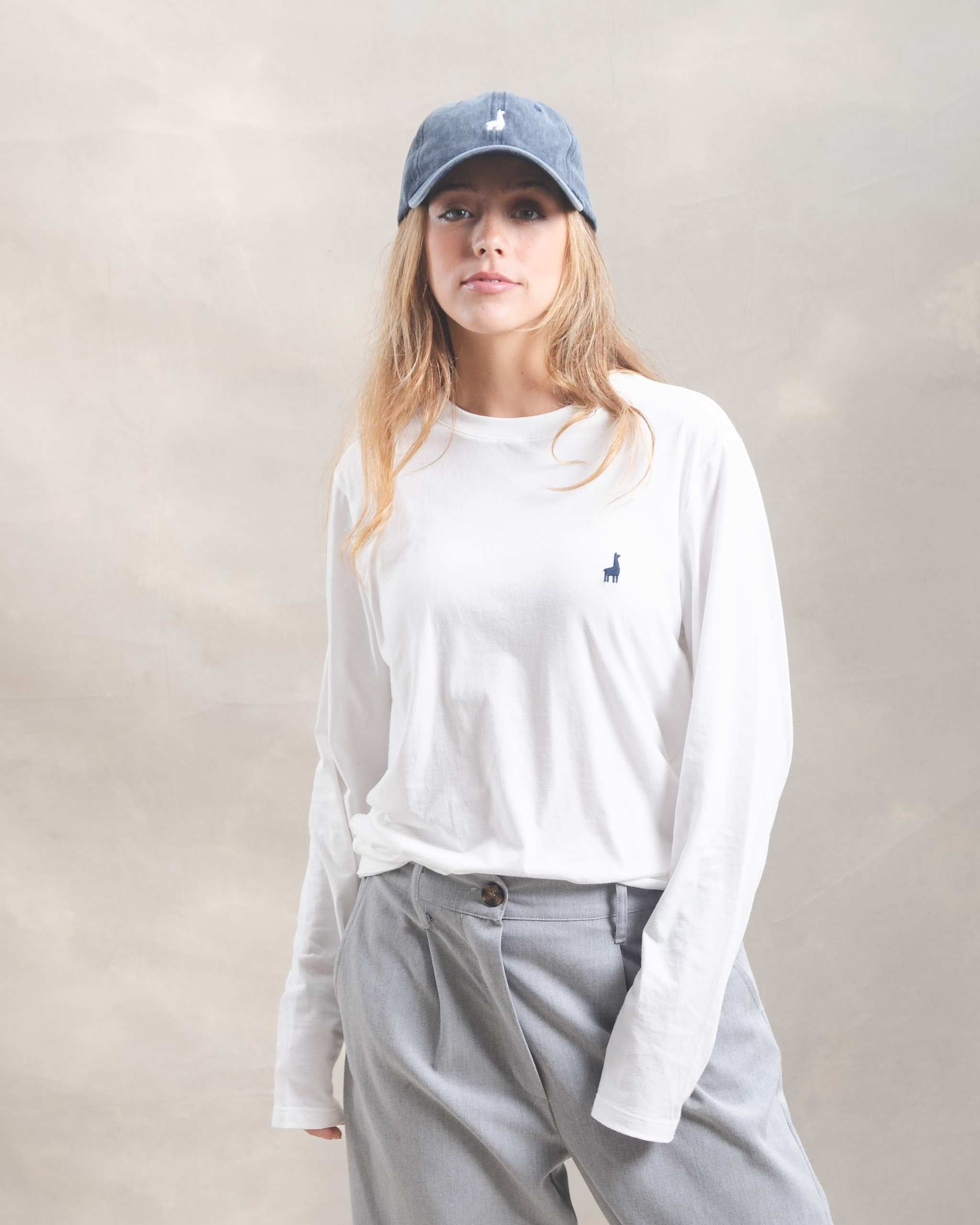Polo manga larga unisex Blanco Marfil 100% Soft Pima
