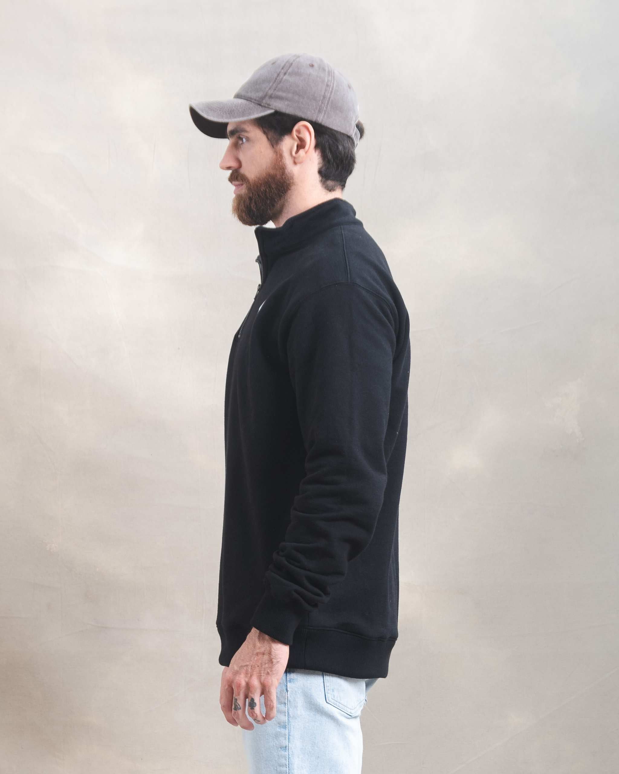 Polera Quarter Zip Negro
