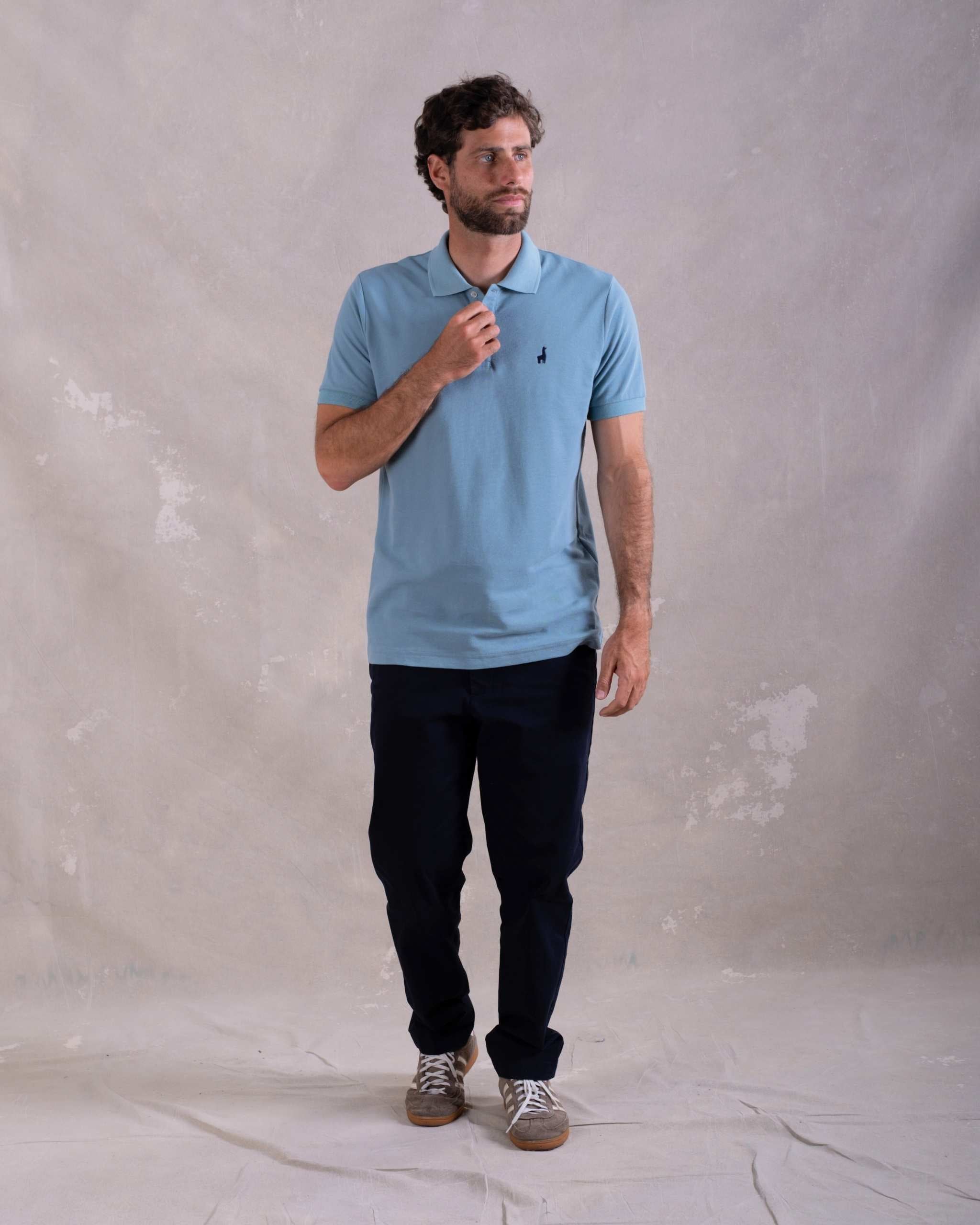 Polo Piqué Clásico Aqua