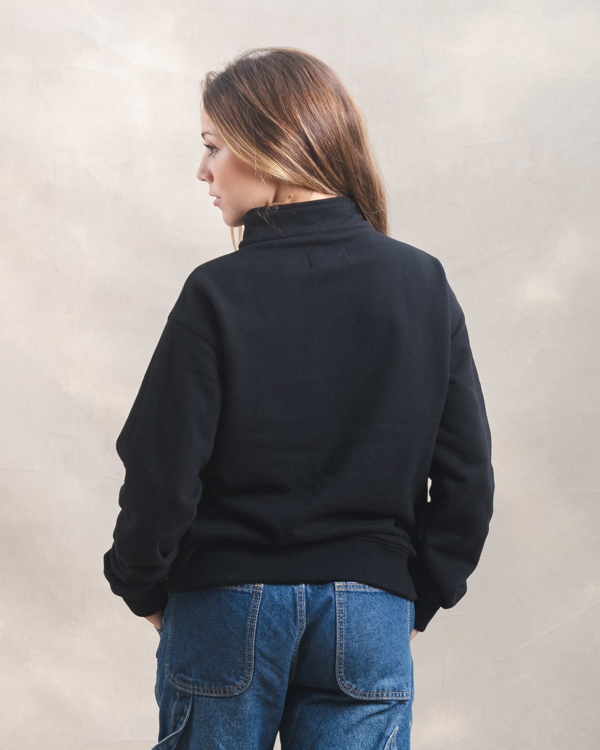 Polera Quarter Zip Negra