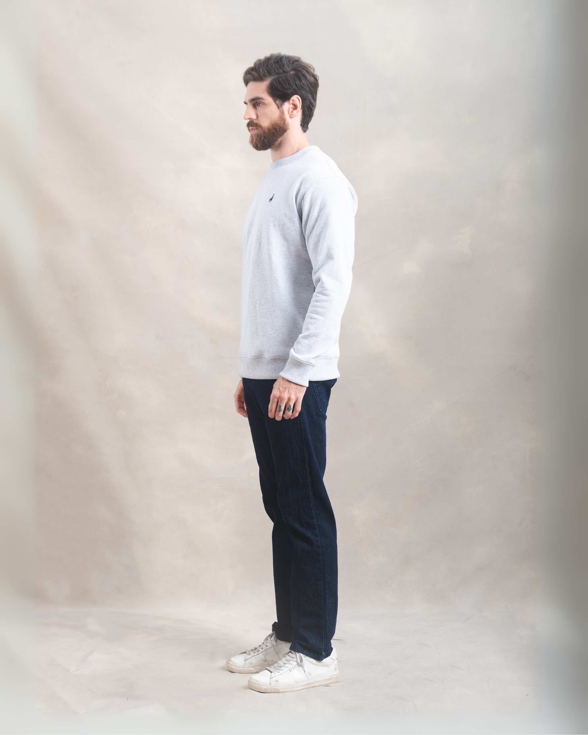 Polera Crewneck Gris Melange