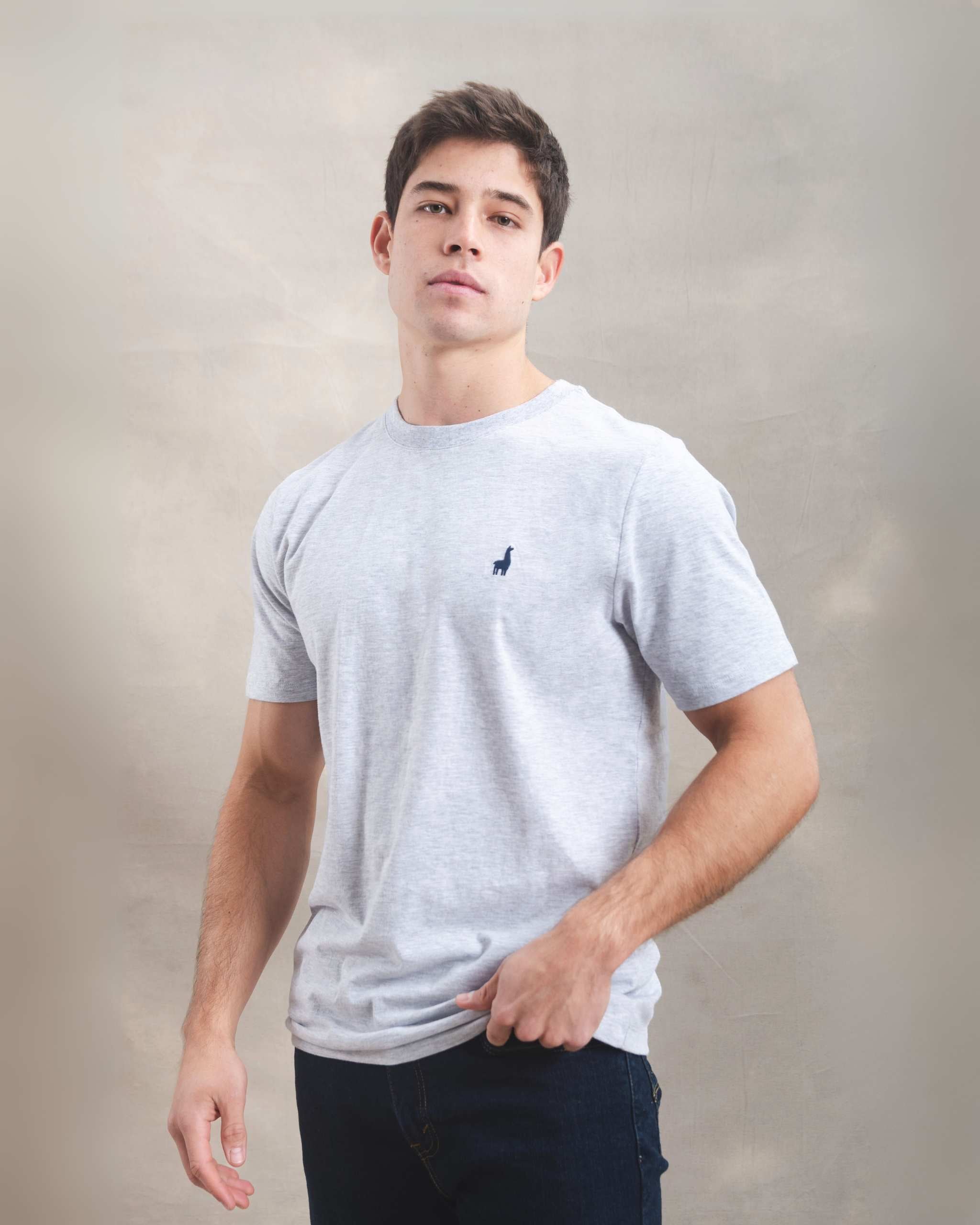 Polo Gris Melange 100% Soft Pima