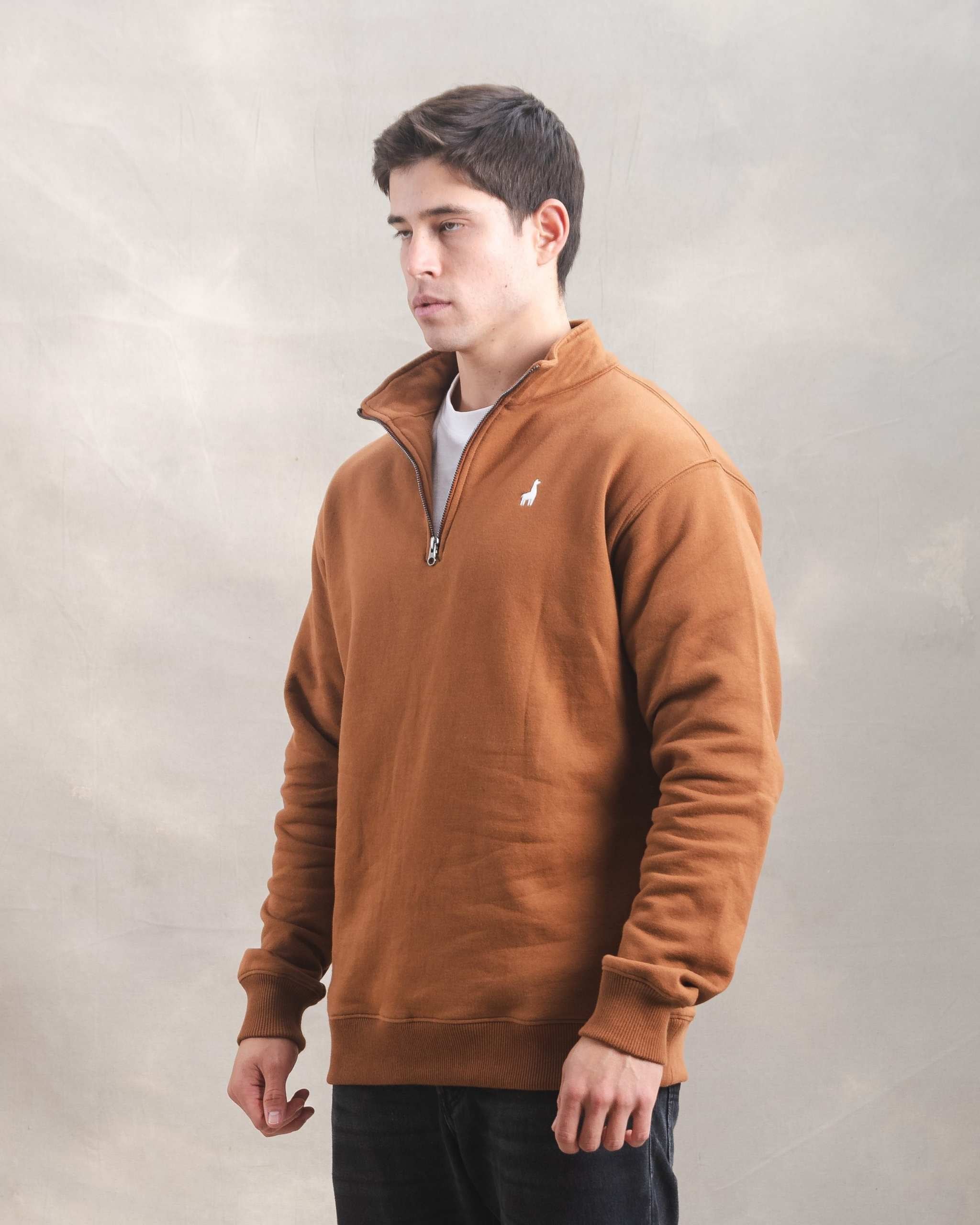 Polera Quarter Zip Camel