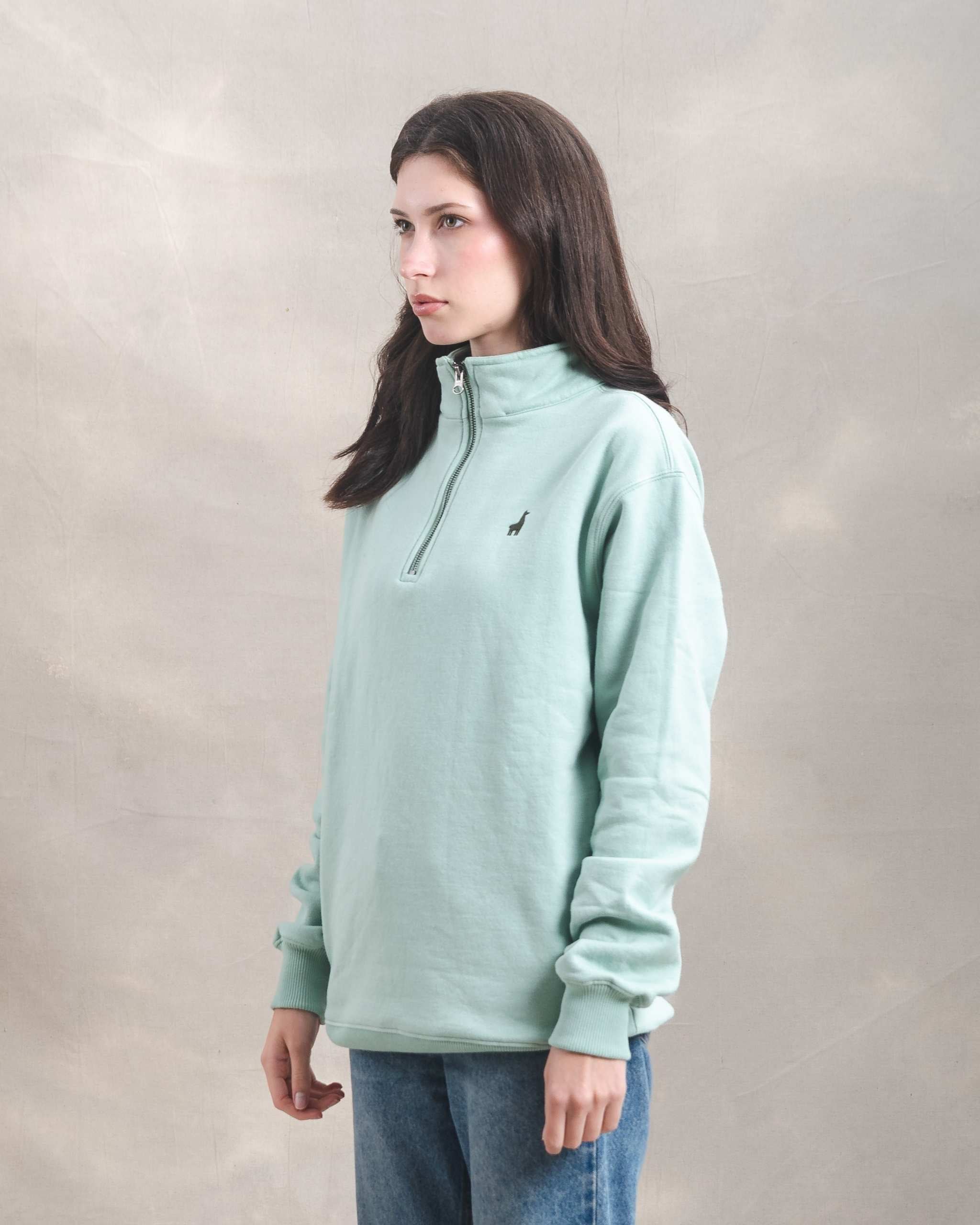 Polera Quarter Zip Menta