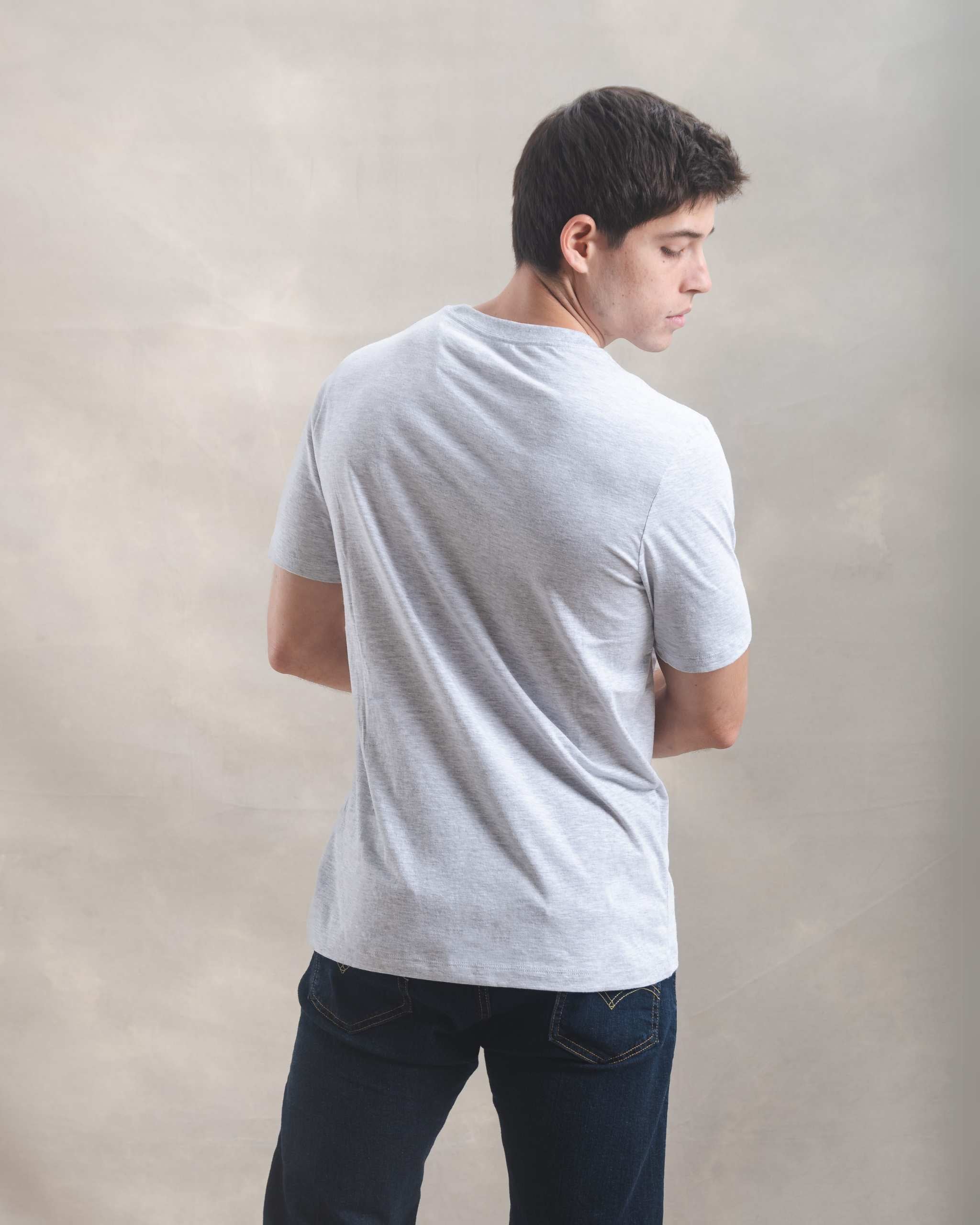 Polo Gris Melange 100% Soft Pima