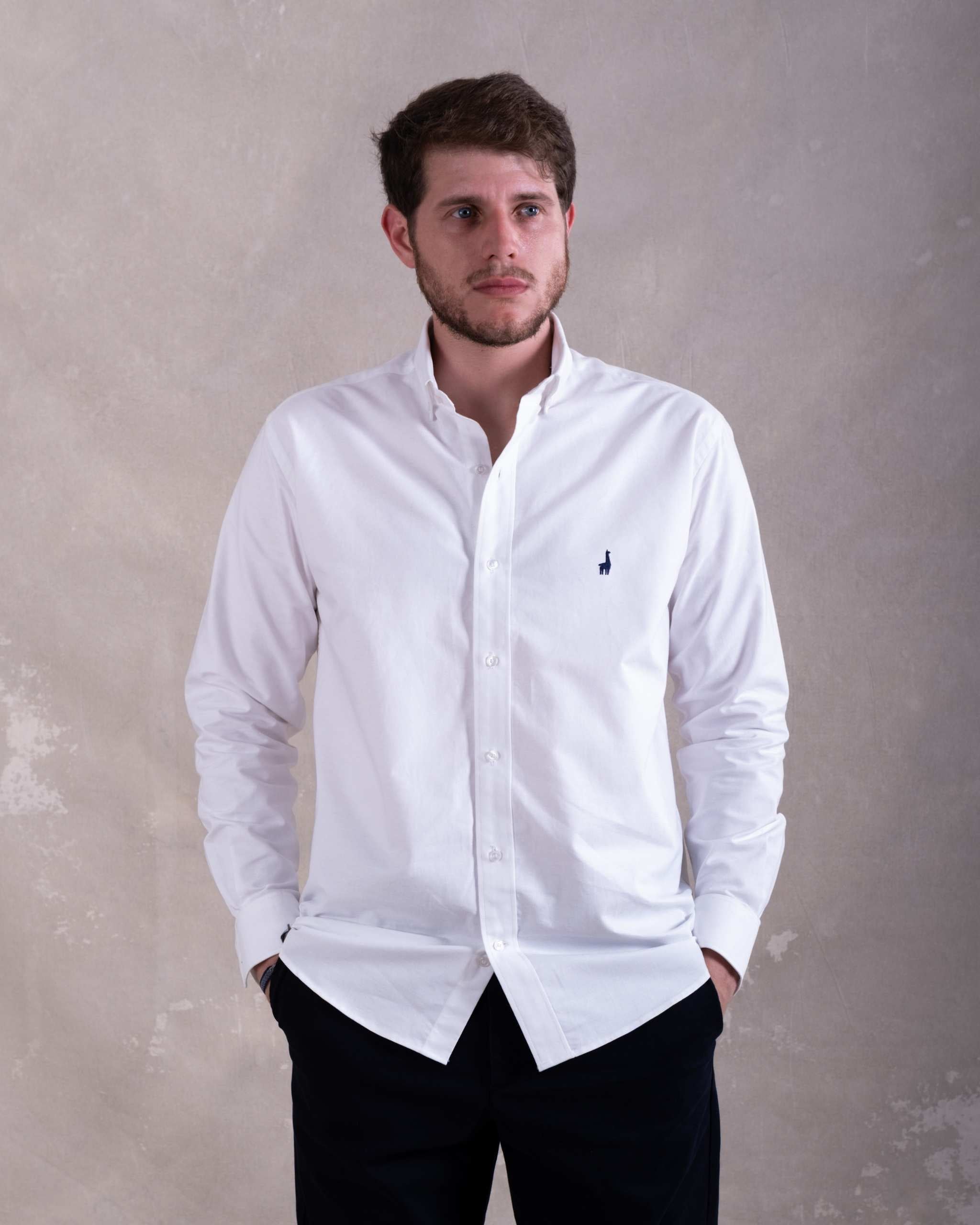 Camisa Blanca Oxford 100% Pima-(Preventa, recíbelo el 22 de Diciembre)