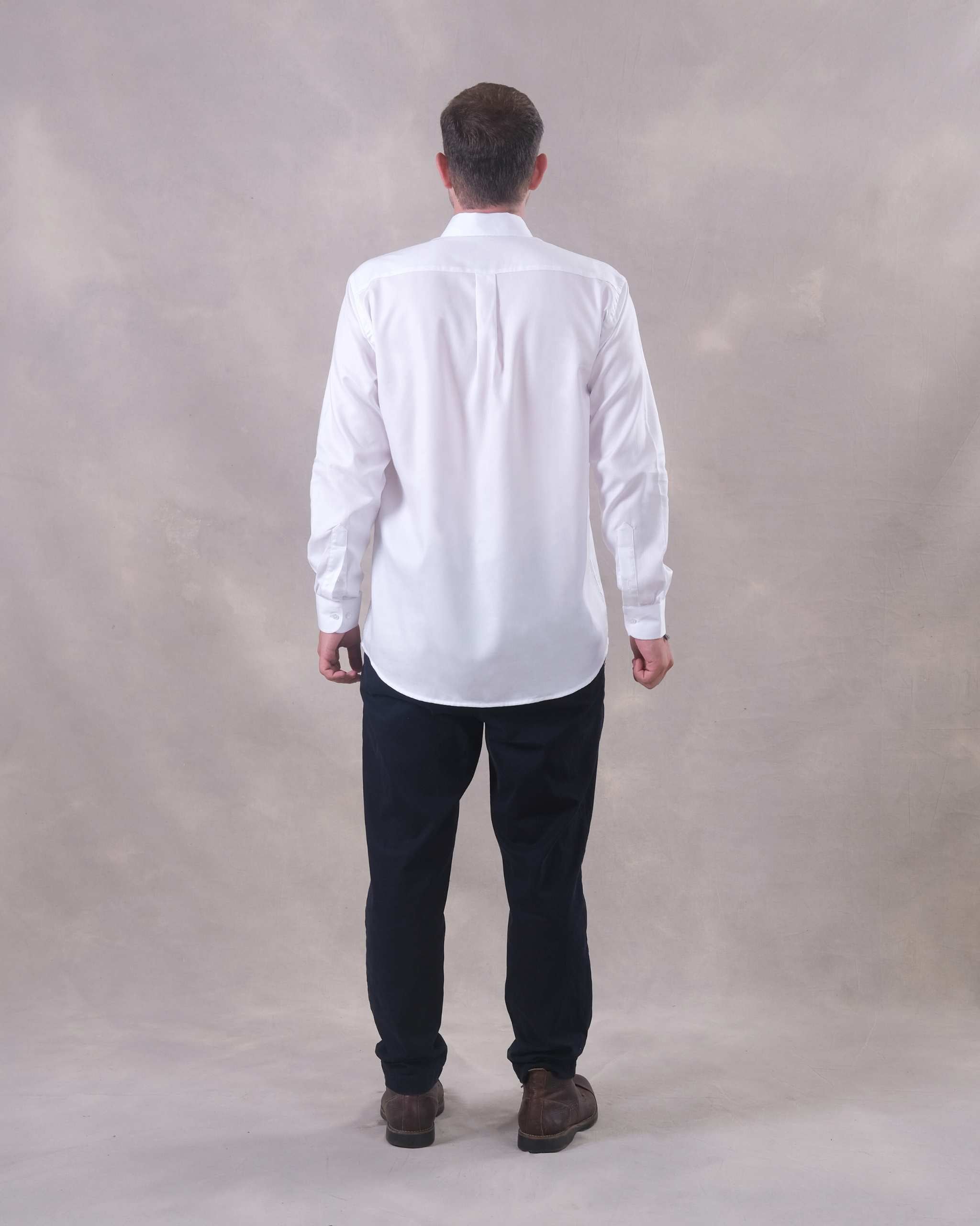 Camisa Blanca Oxford 100% Pima-Incluye Caja Premium Qenido