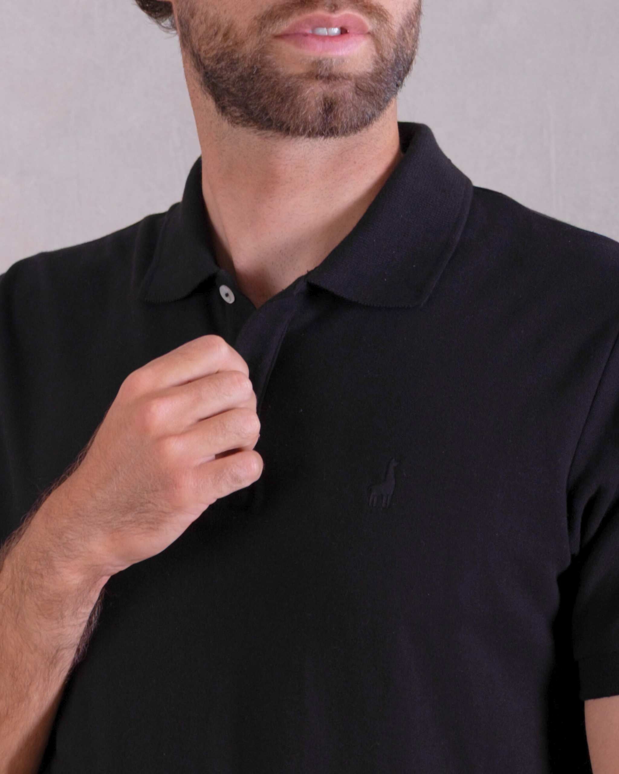 Polo Piqué All Black