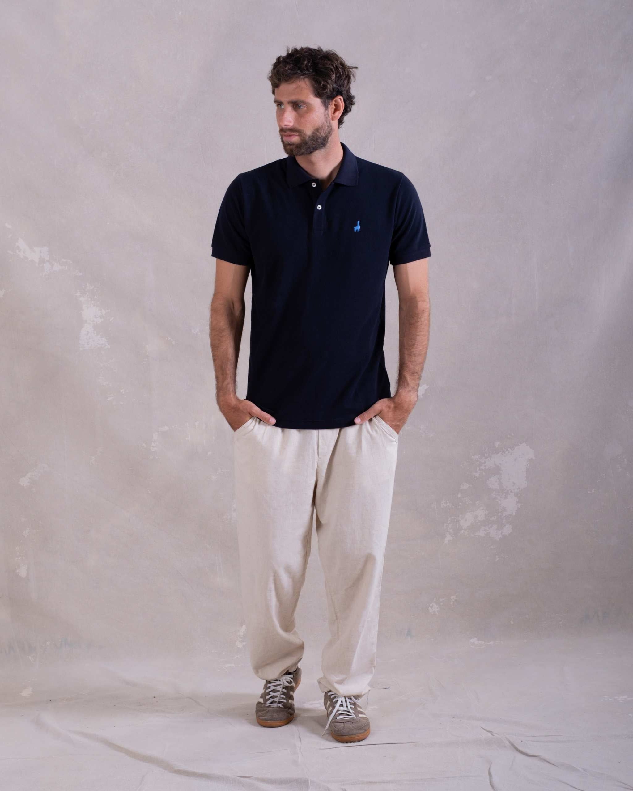 Polo Piqué Clásico Azul Noche