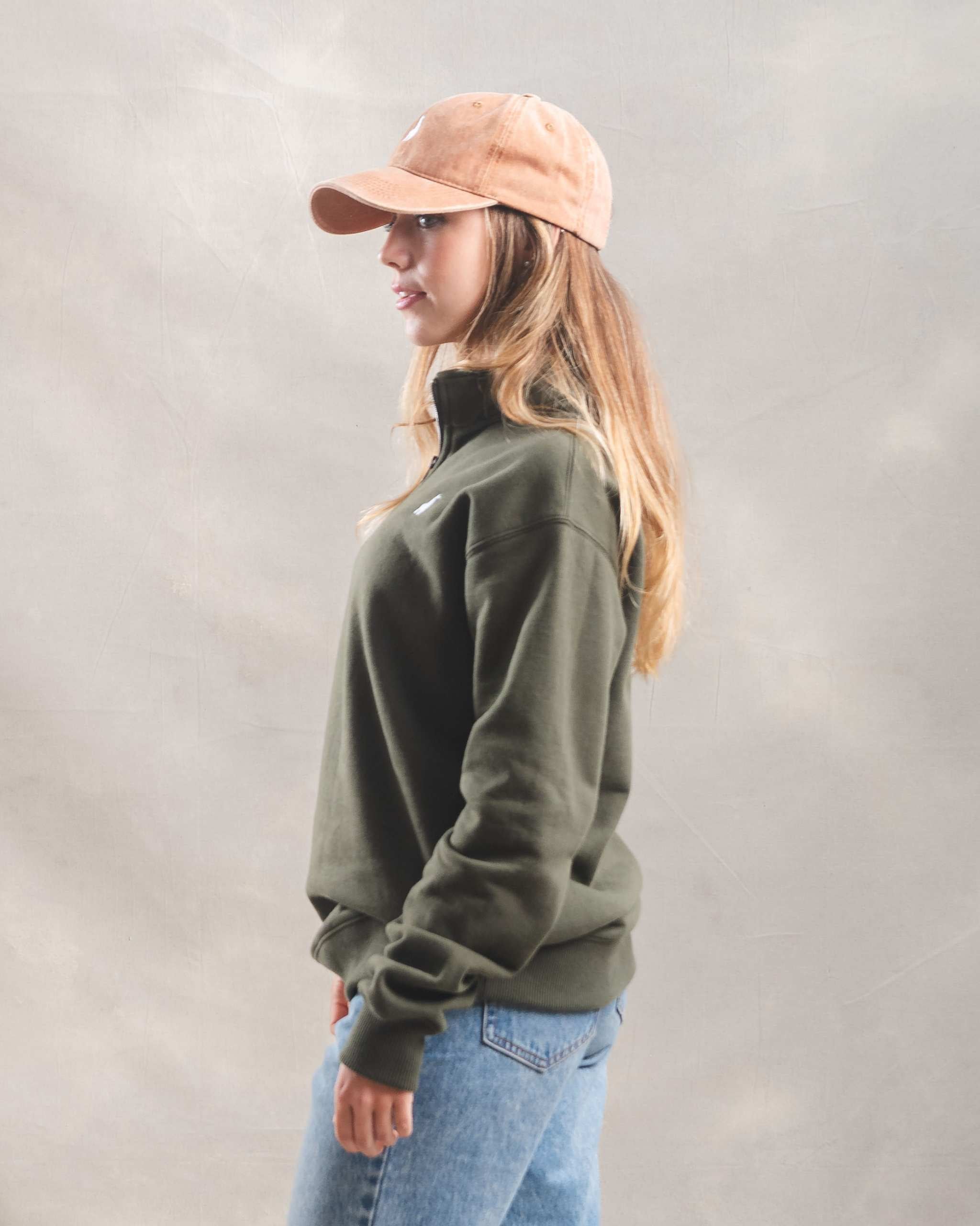 Polera Quarter Zip Verde