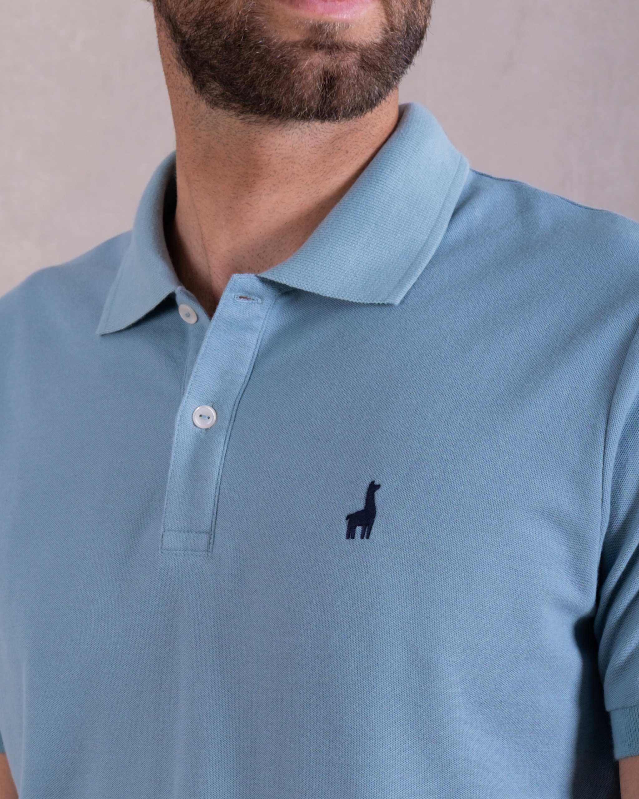 Polo Piqué Clásico Aqua