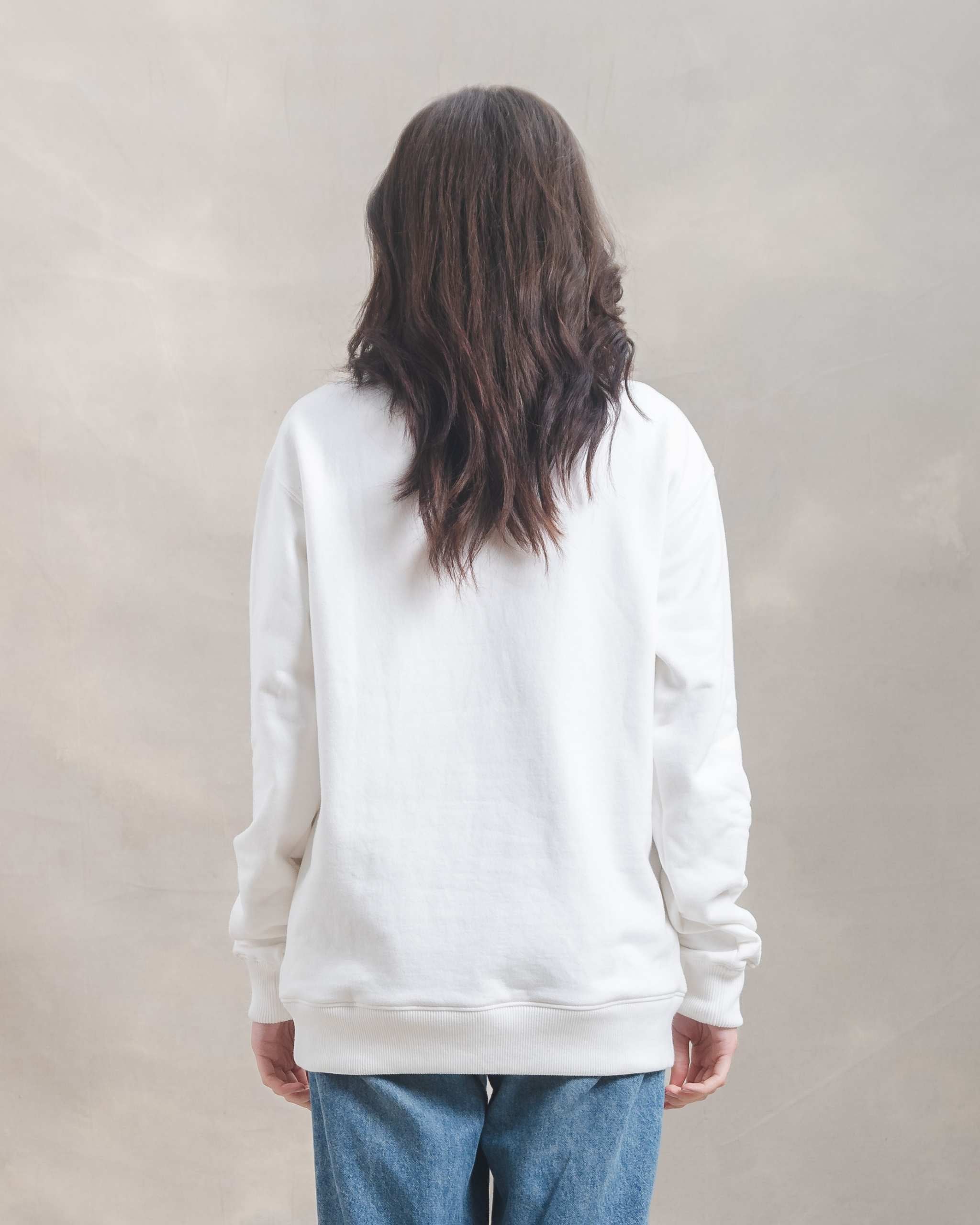 Polera Quarter Zip Blanco Marfil