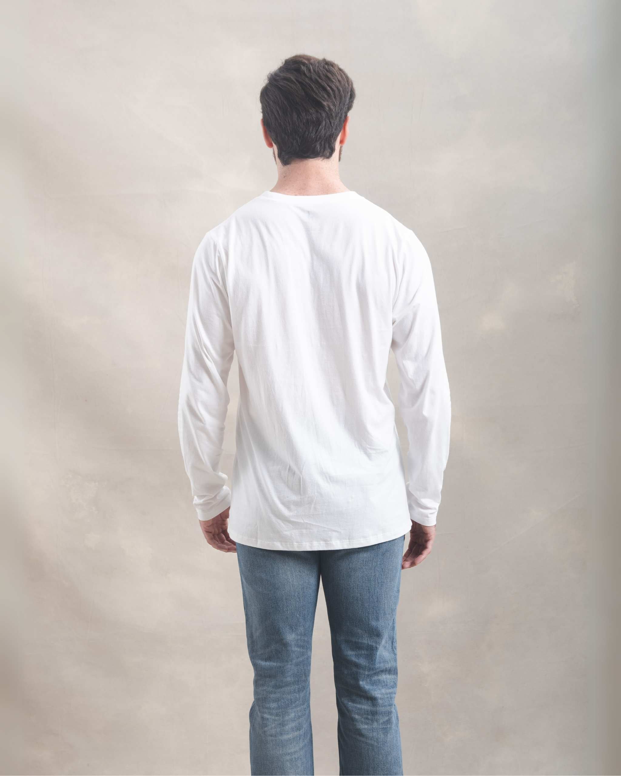 Polo Manga Larga Blanco Marfil 100% Soft Pima