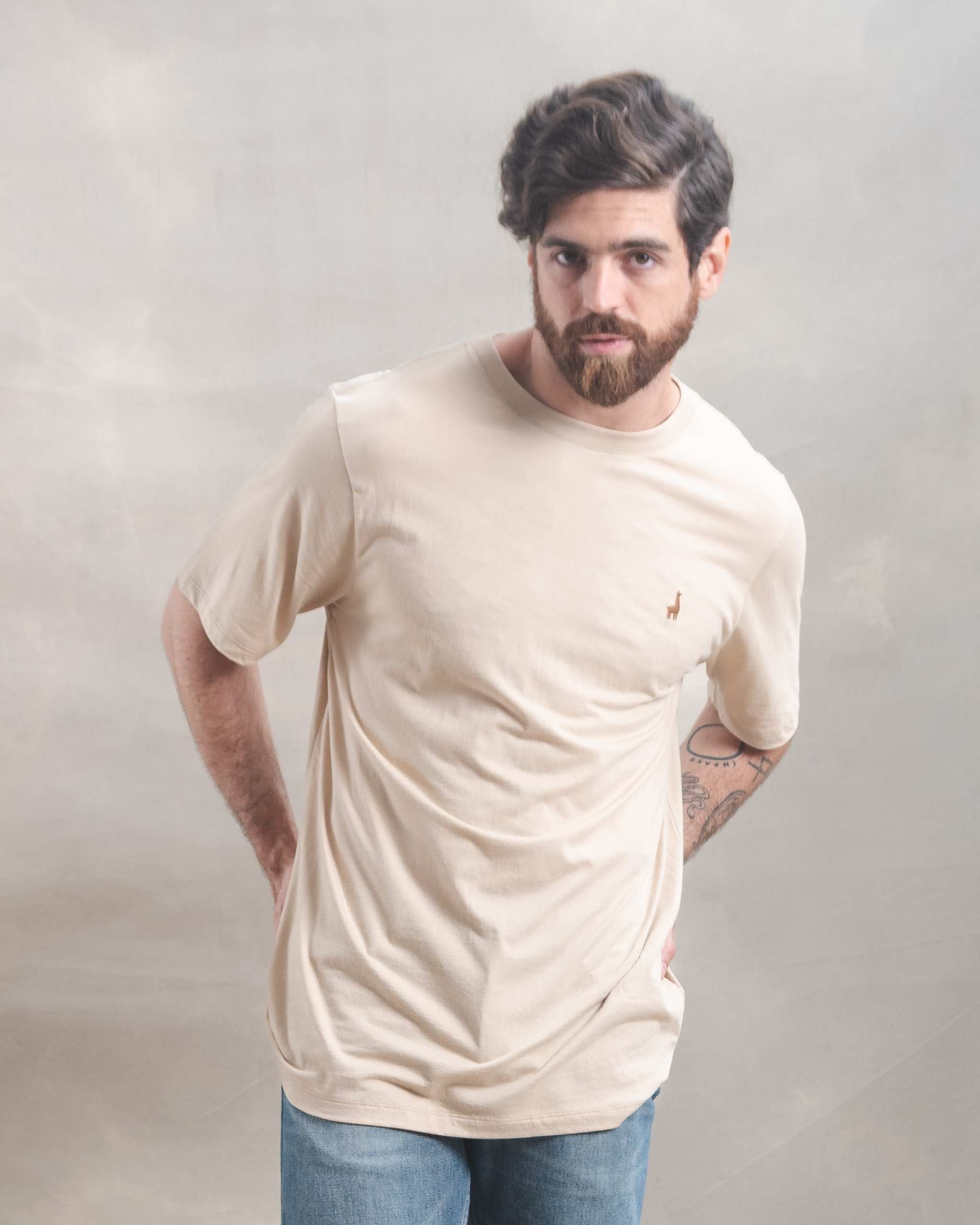 Polo Beige 100% Soft Pima