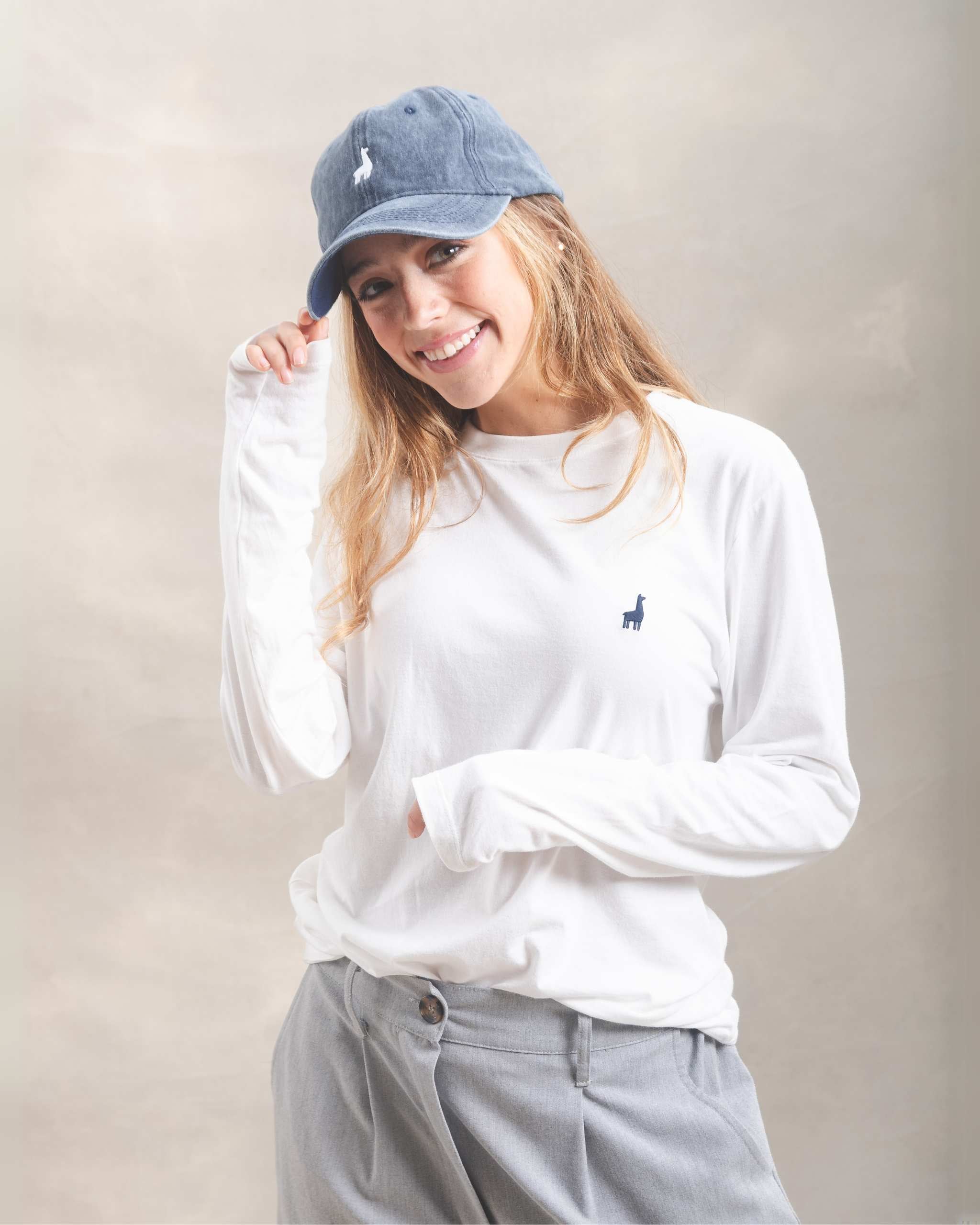 Polo manga larga unisex Blanco Marfil 100% Soft Pima