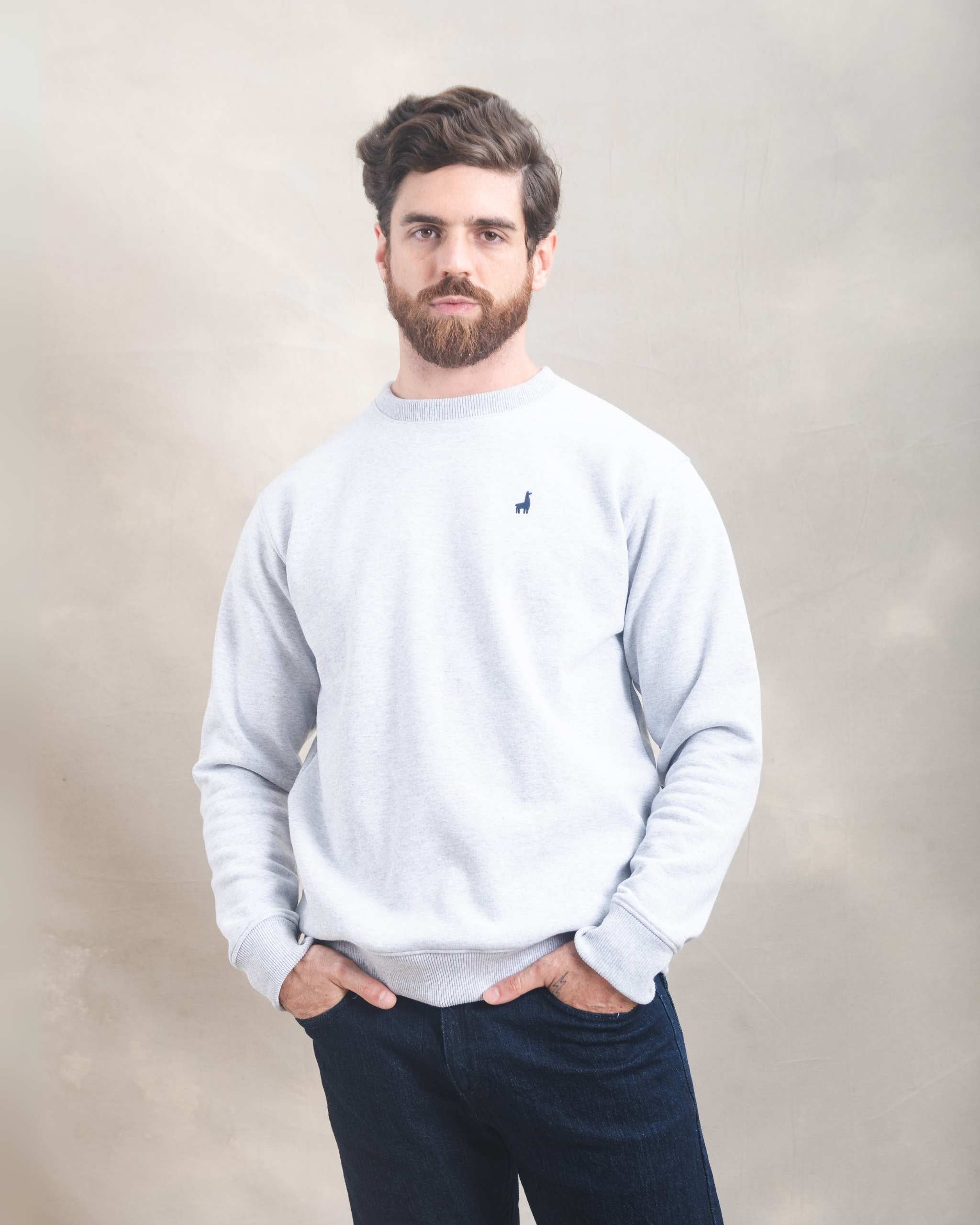 Polera Crewneck Gris Melange
