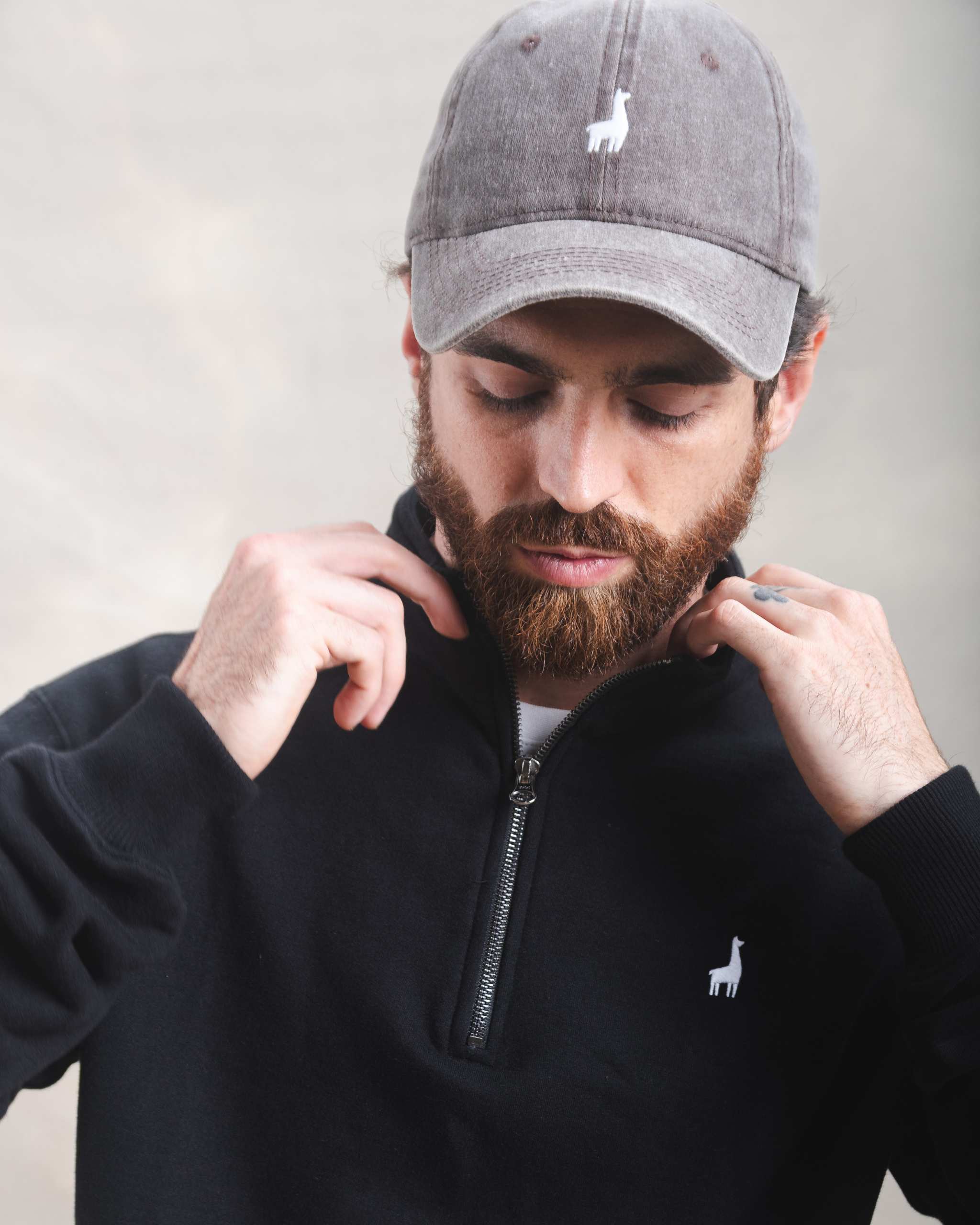 Polera Quarter Zip Negro