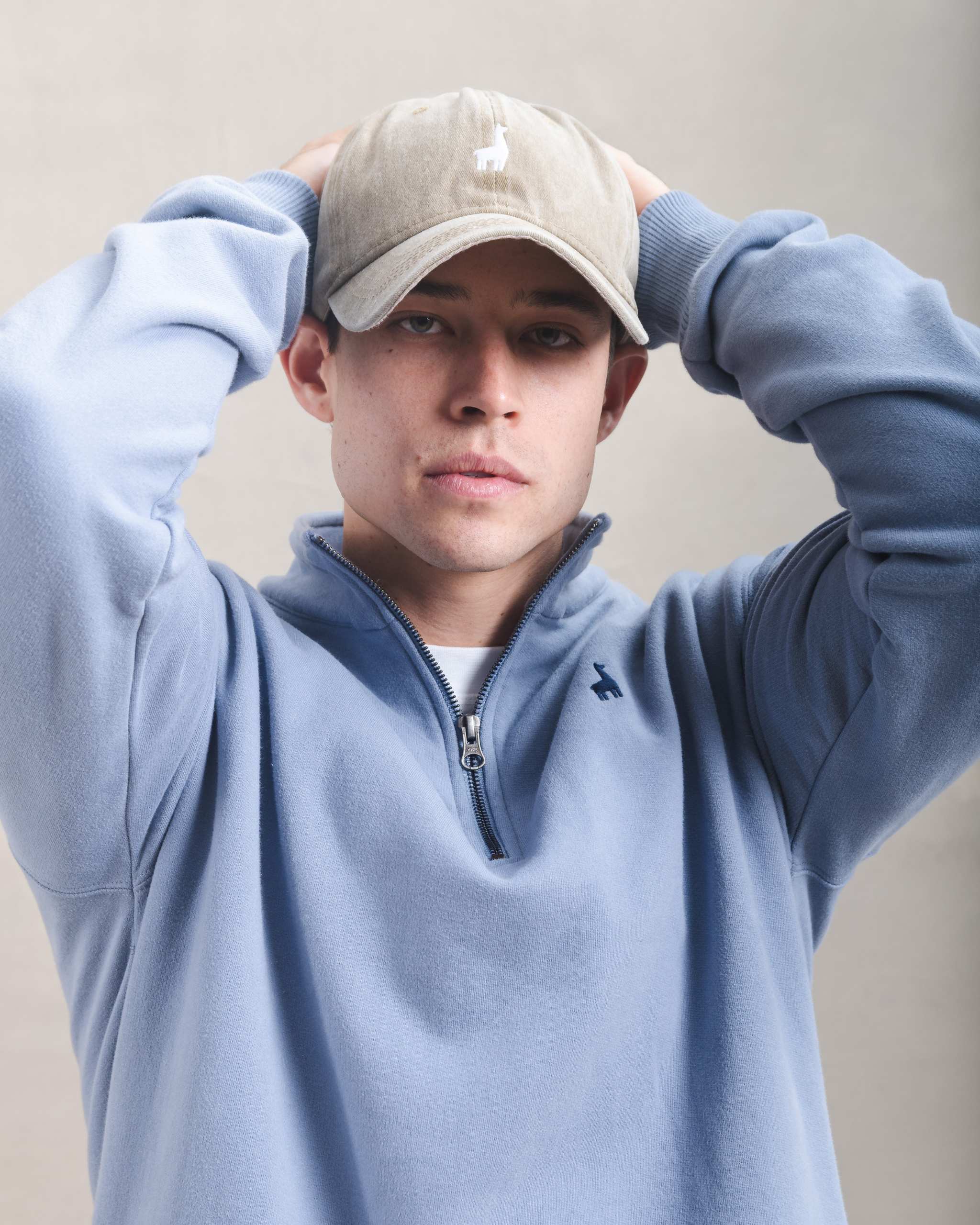 Polera Quarter Zip Blue Lila