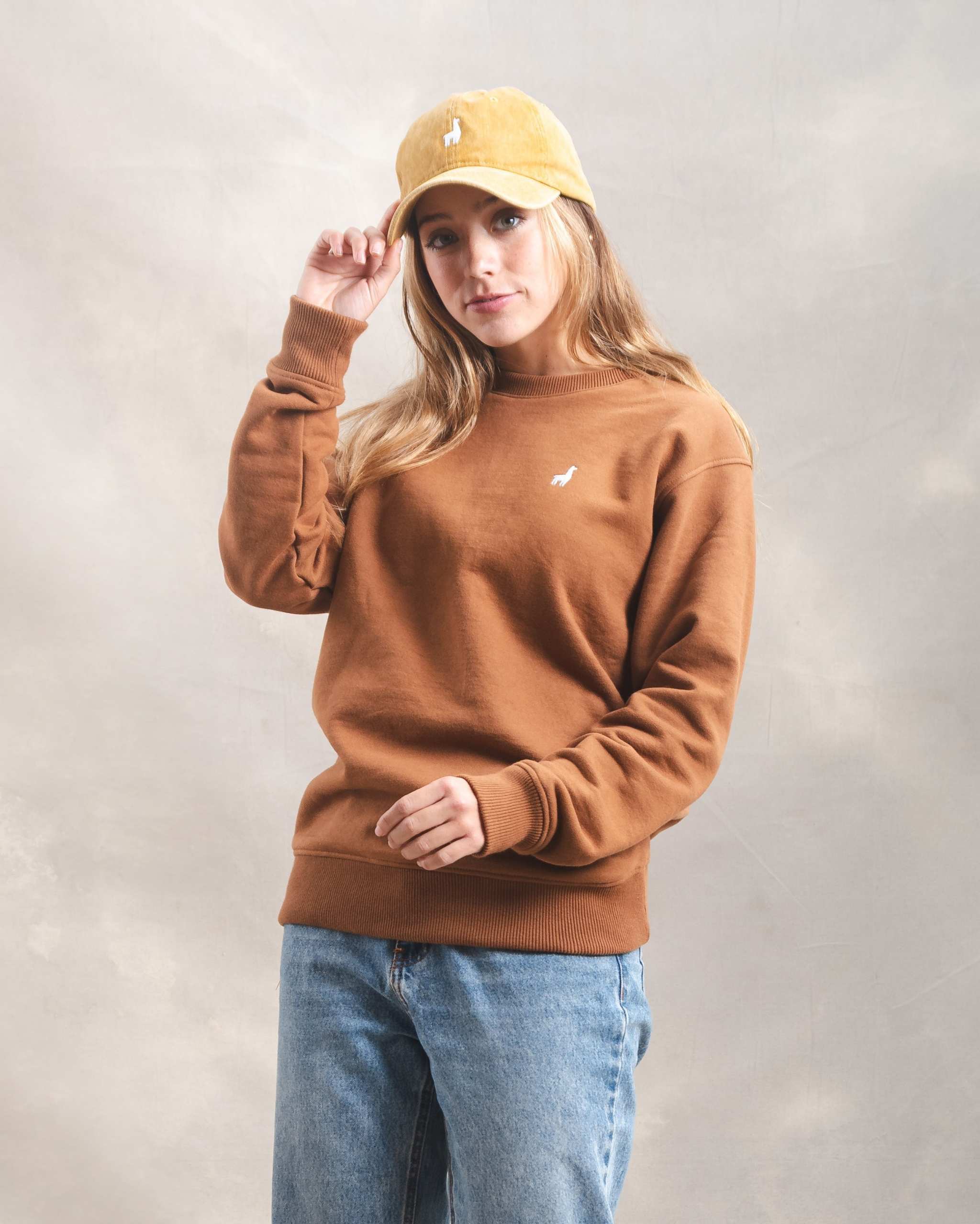 Polera Crewneck Oversize Camel
