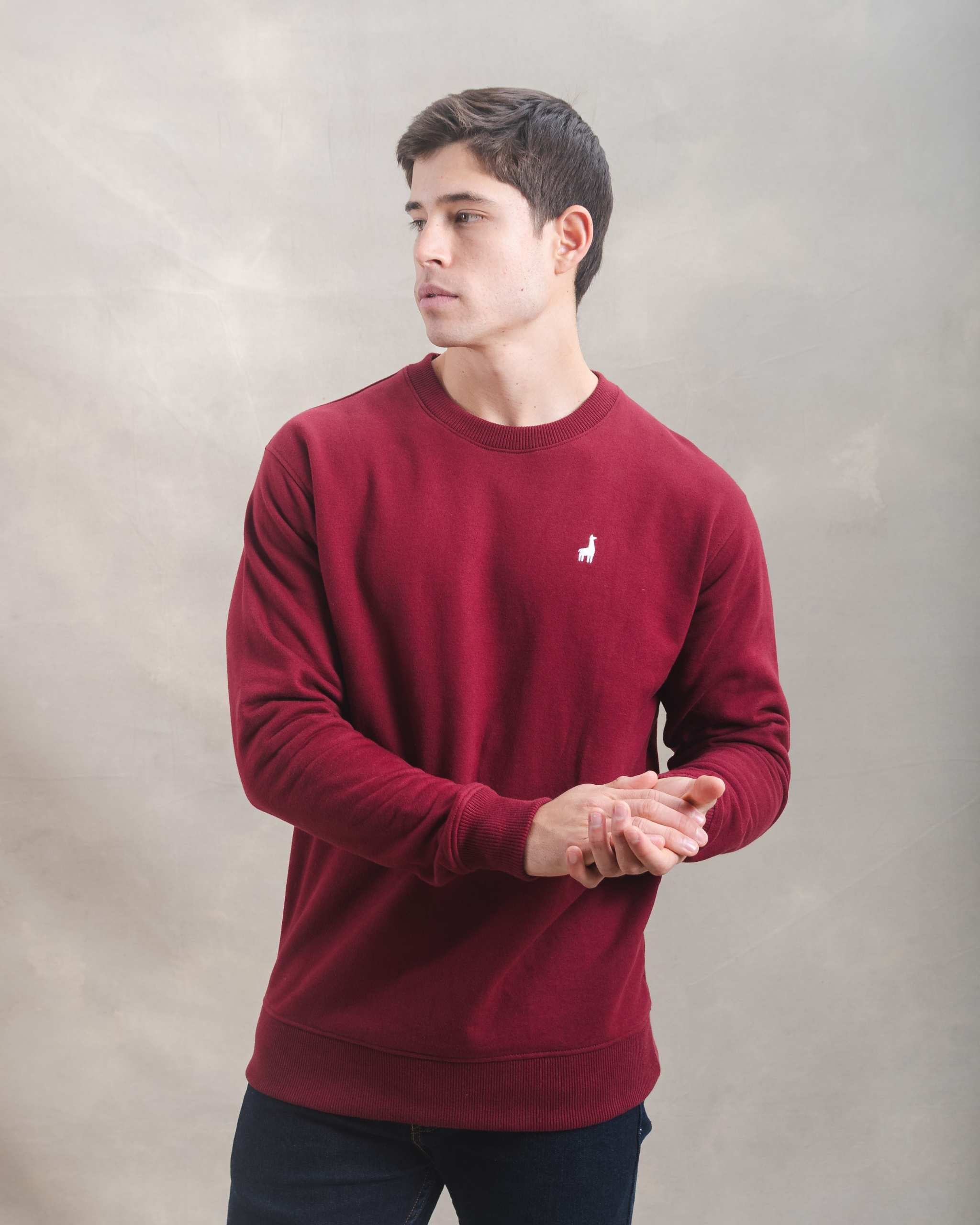 Polera Crewneck Guinda