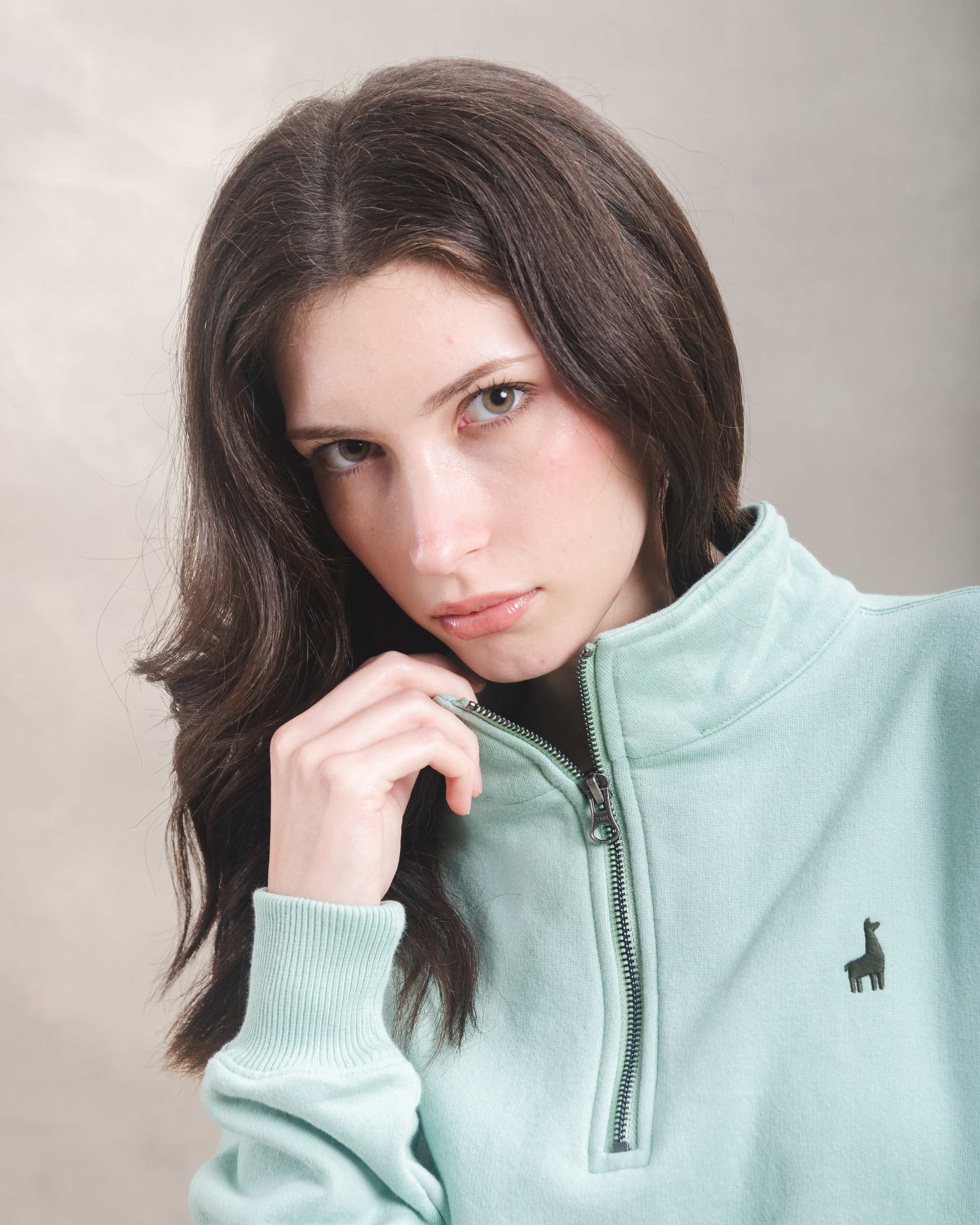 Polera Quarter Zip Menta