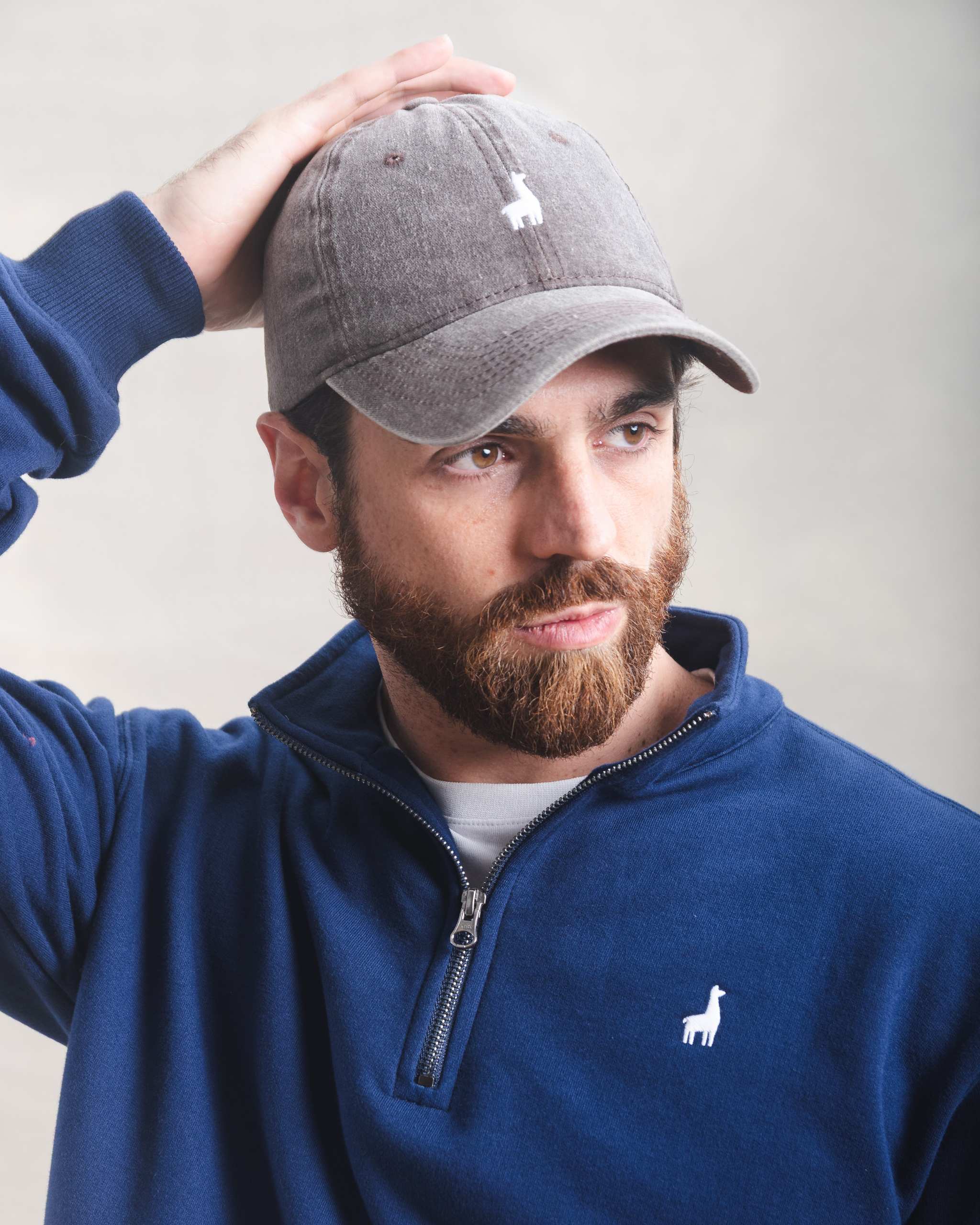 Polera Quarter Zip Azul