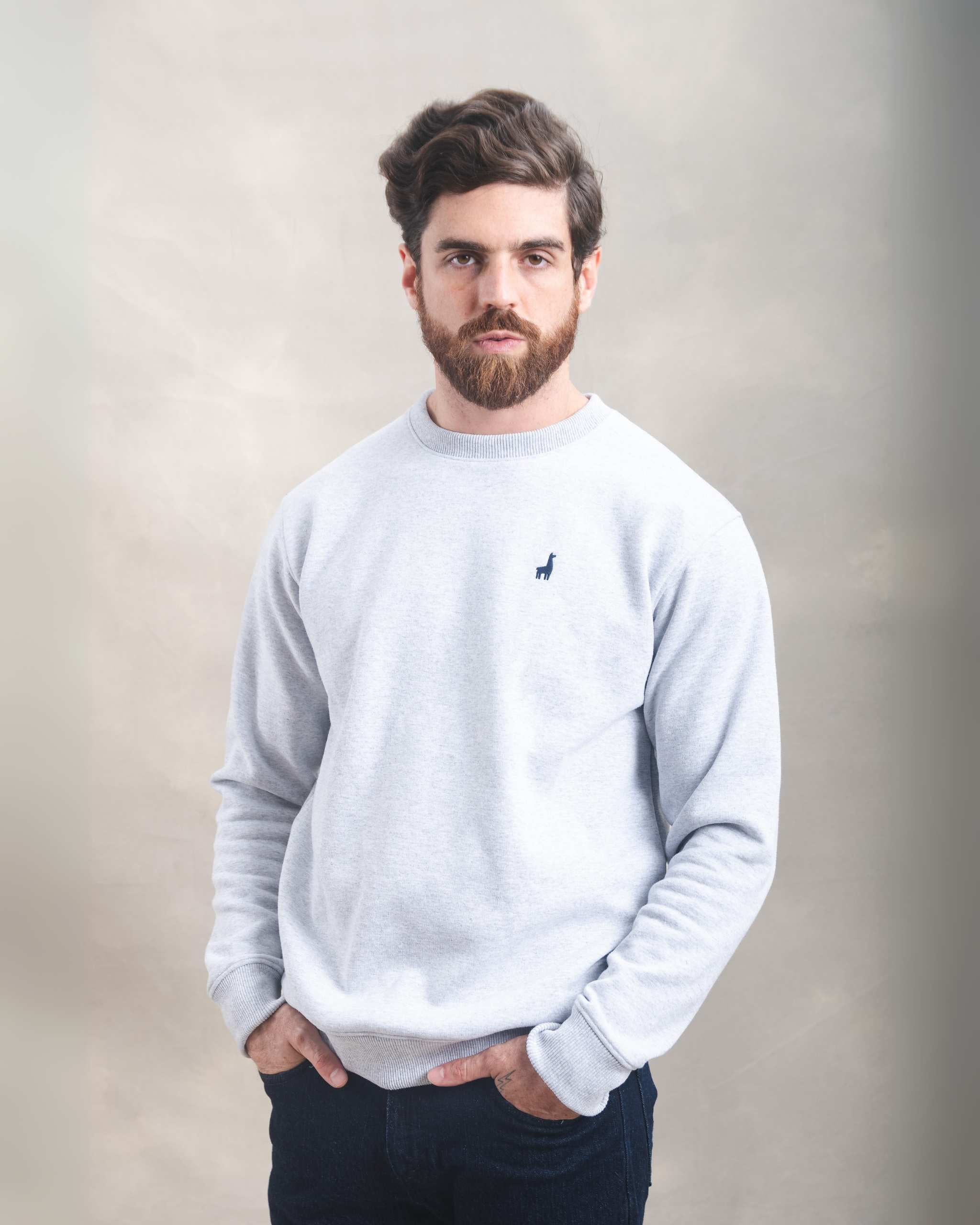 Polera Crewneck Gris Melange