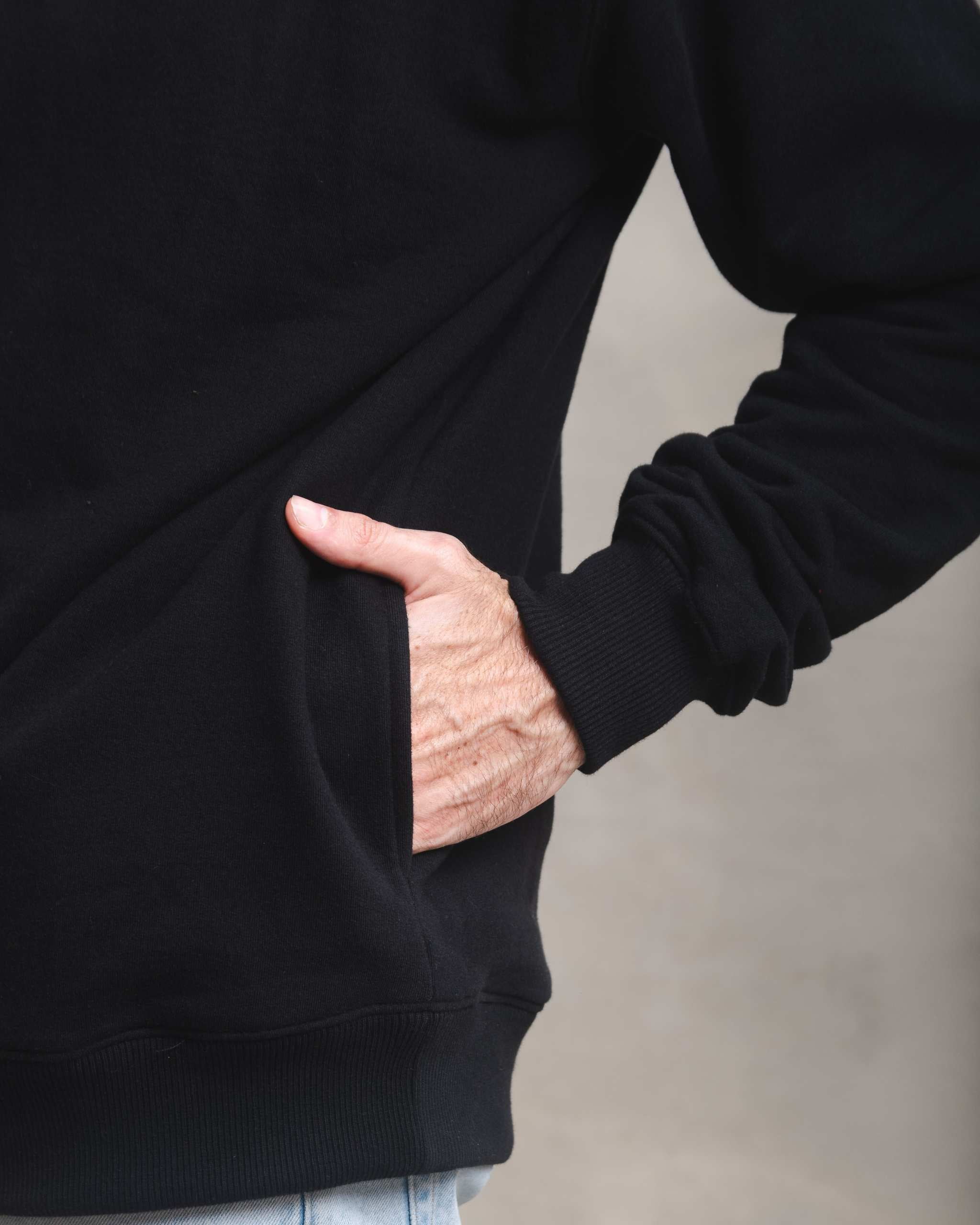 Polera Quarter Zip Negro