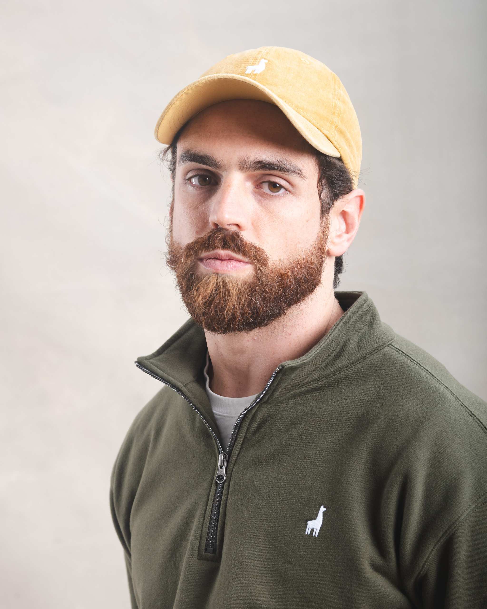 Polera Quarter Zip Verde Militar