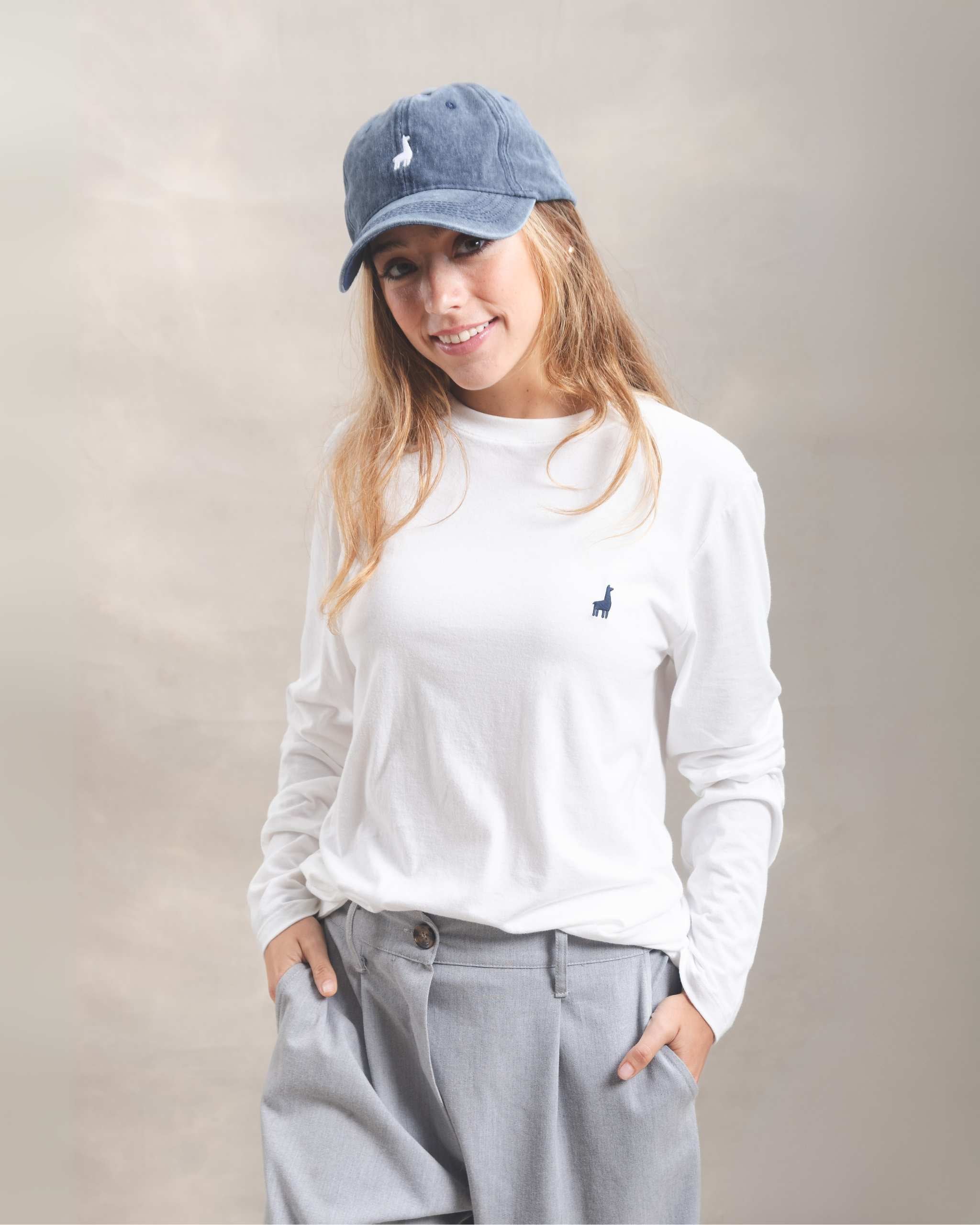 Polo manga larga unisex Blanco Marfil 100% Soft Pima