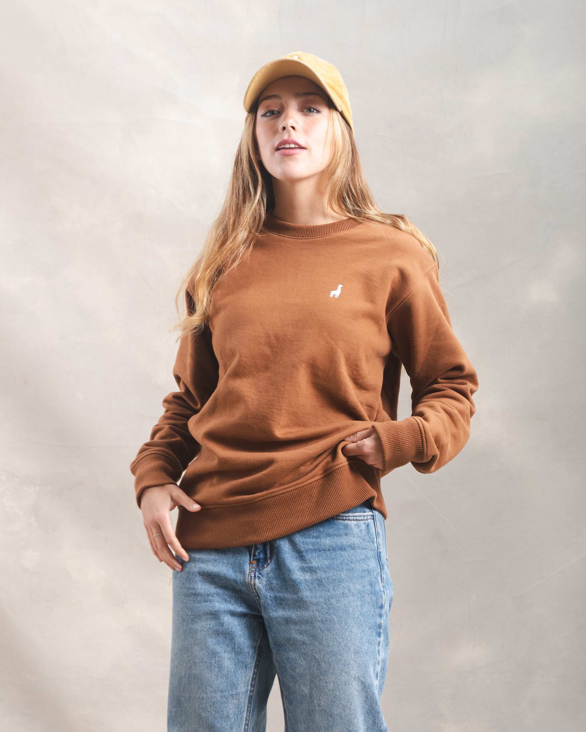 Polera Crewneck Oversize Camel