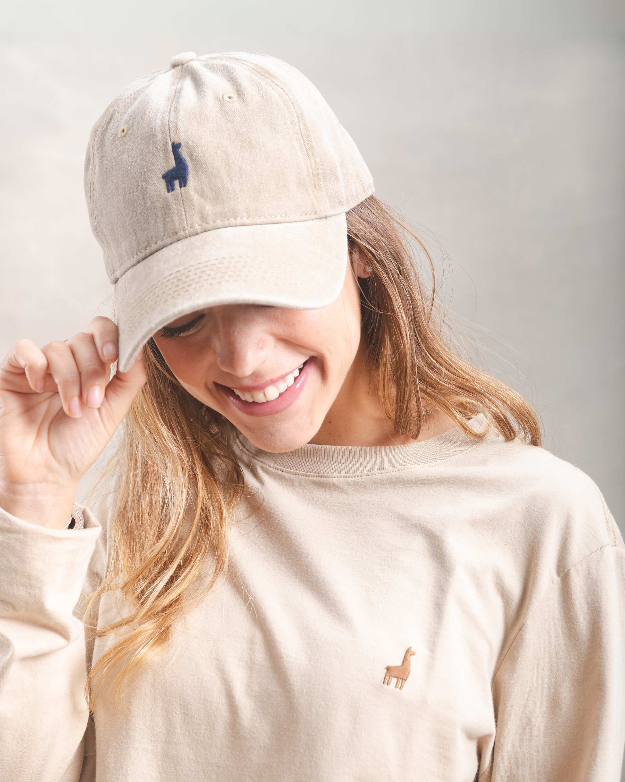 Polo manga larga Beige 100% Soft Pima