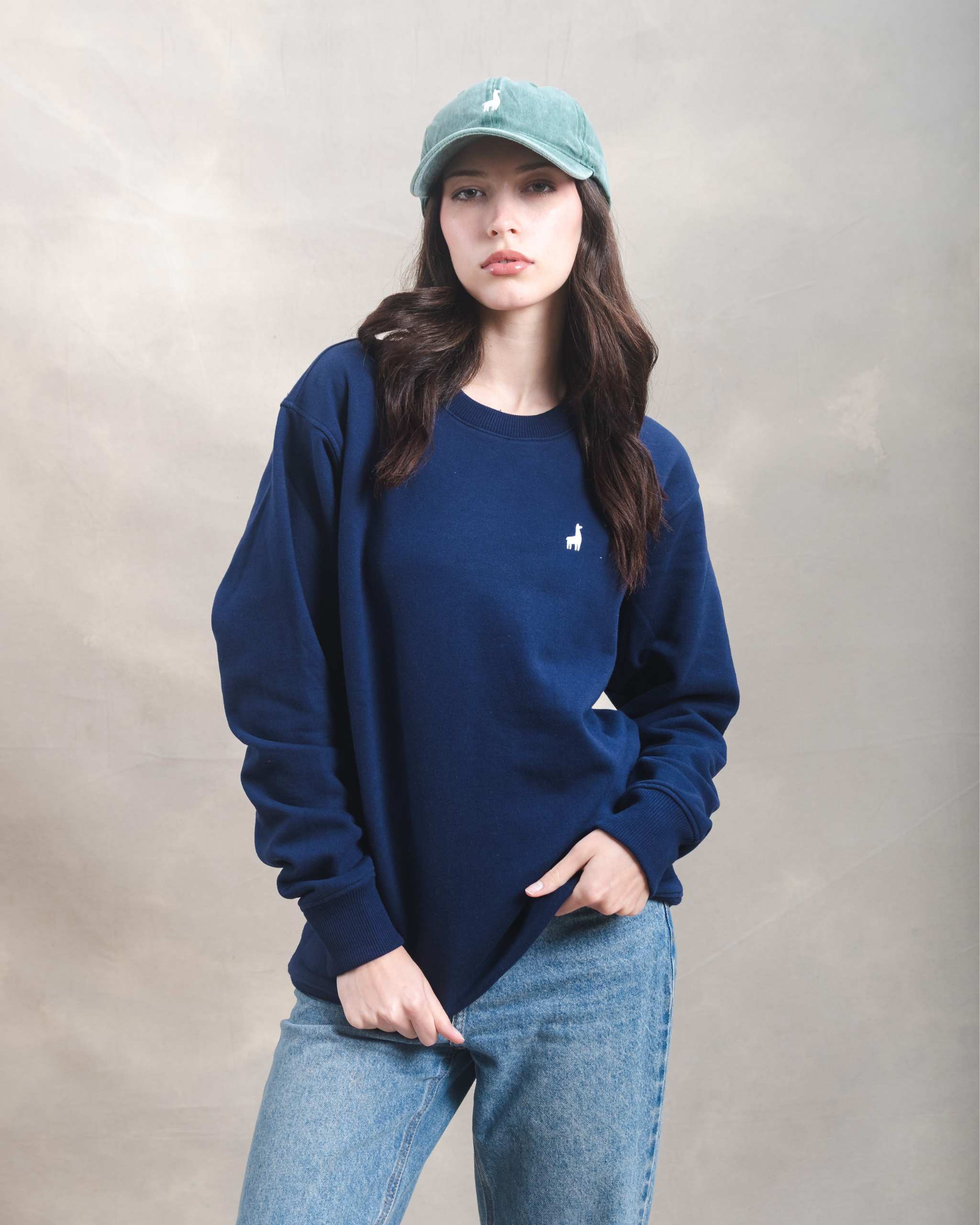 Polera Crewneck Oversize Azul