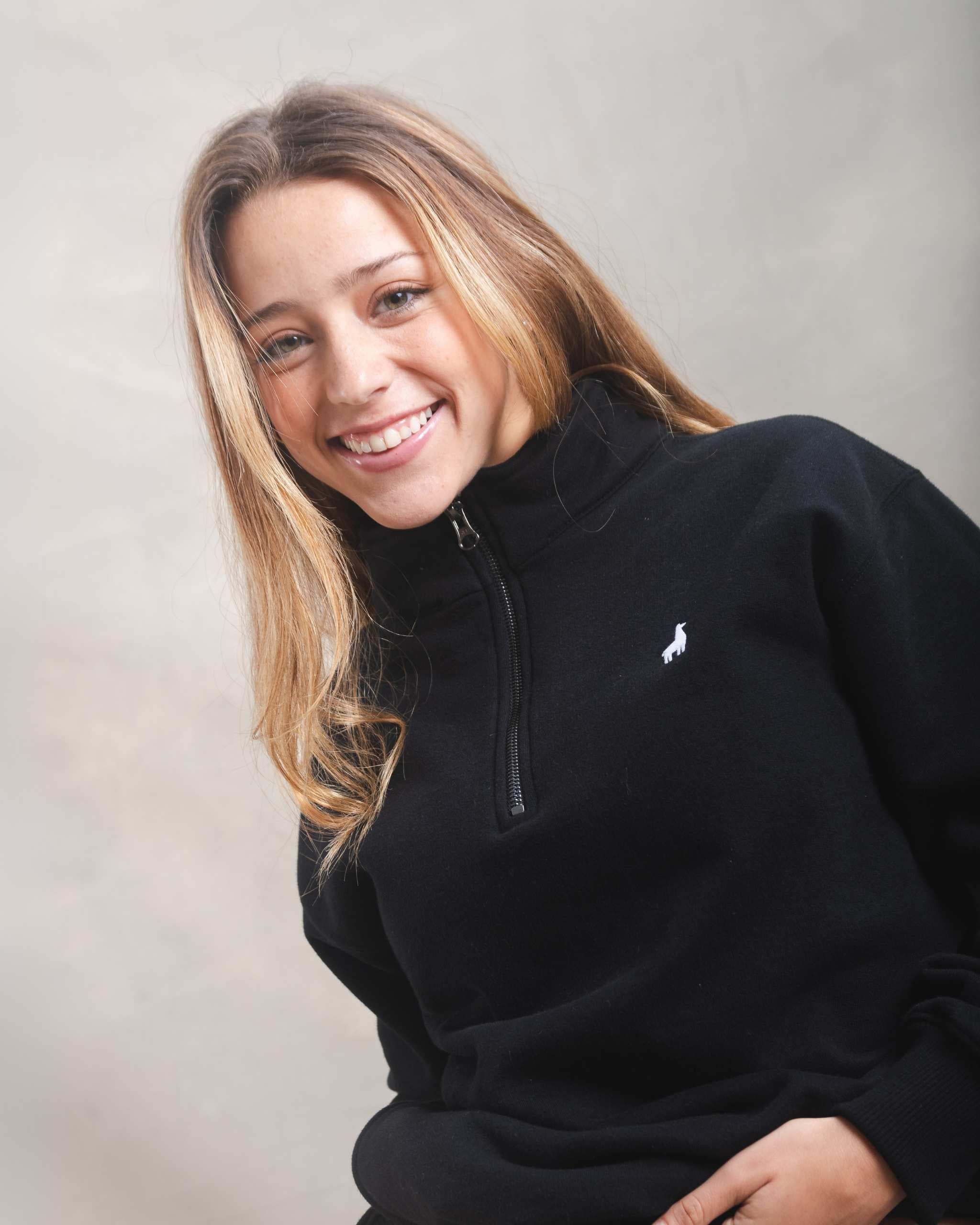 Polera Quarter Zip Negra