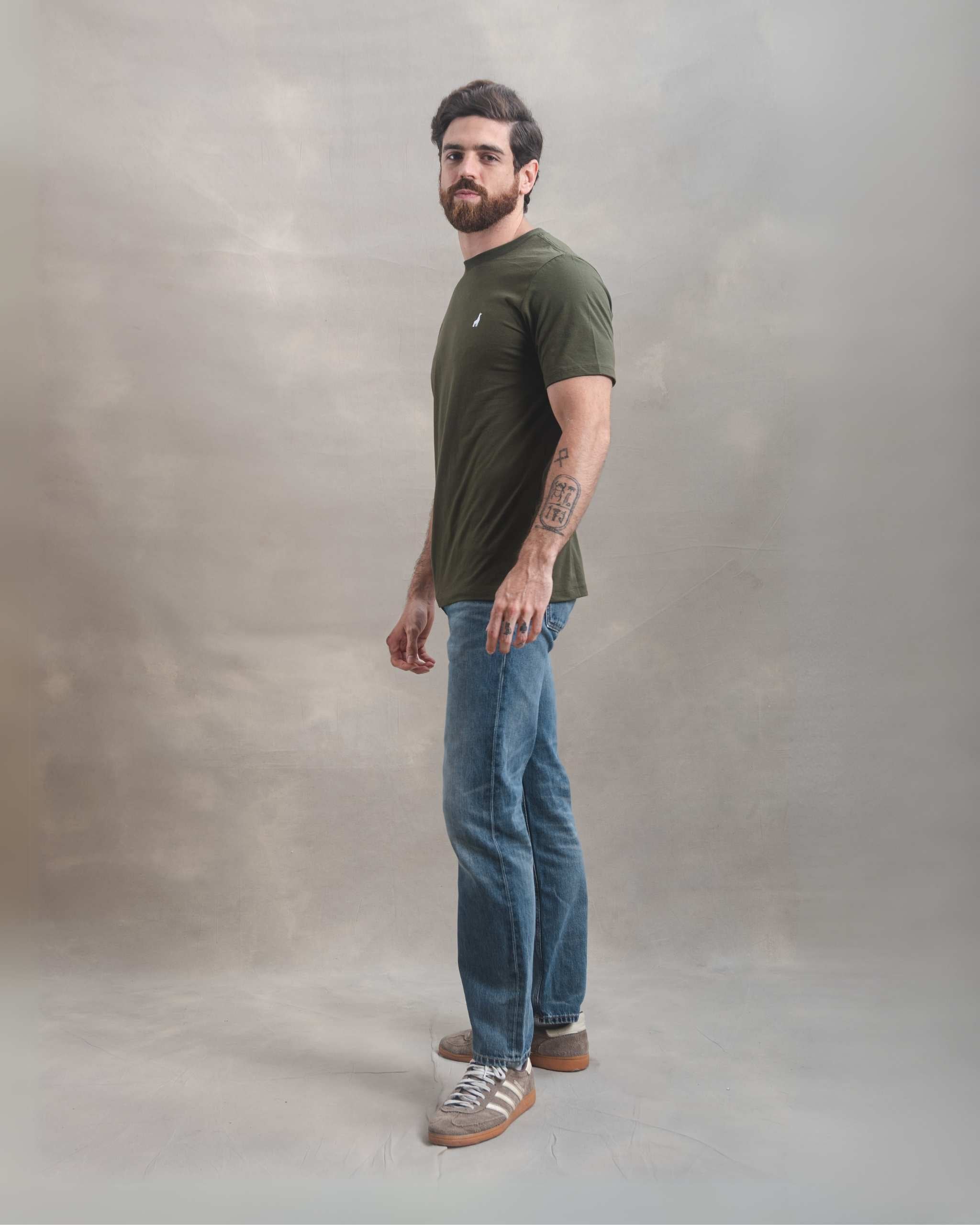 Polo Verde Militar 100% Soft Pima