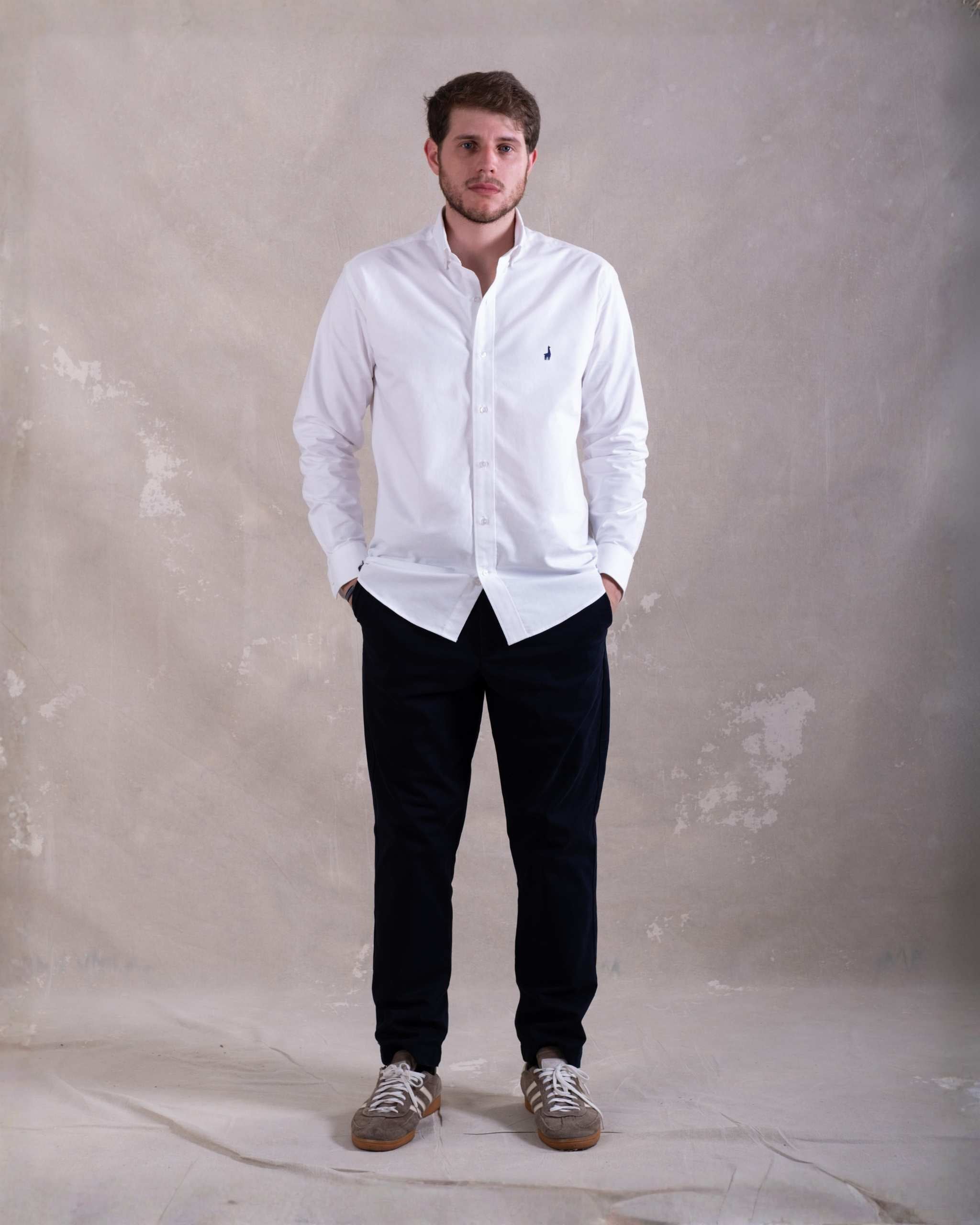 Camisa Blanca Oxford 100% Pima-(Preventa, recíbelo el 22 de Diciembre)