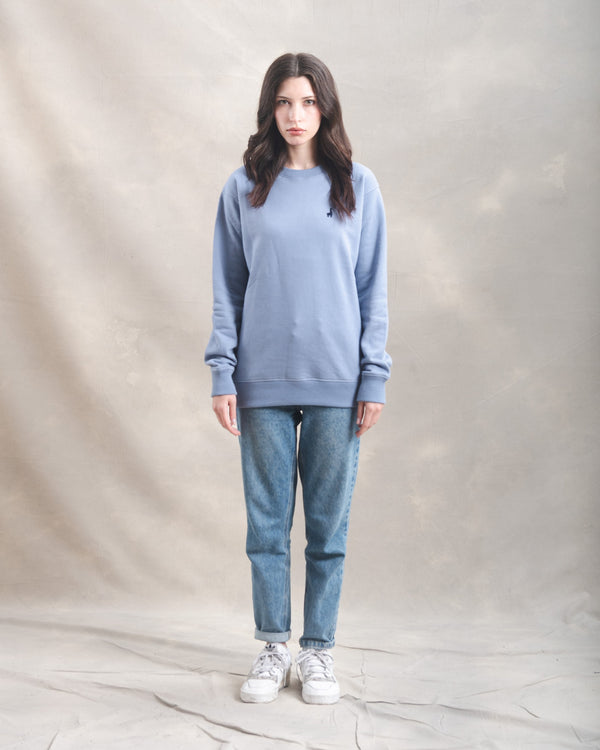 Polera Crewneck Oversize Blue Lila