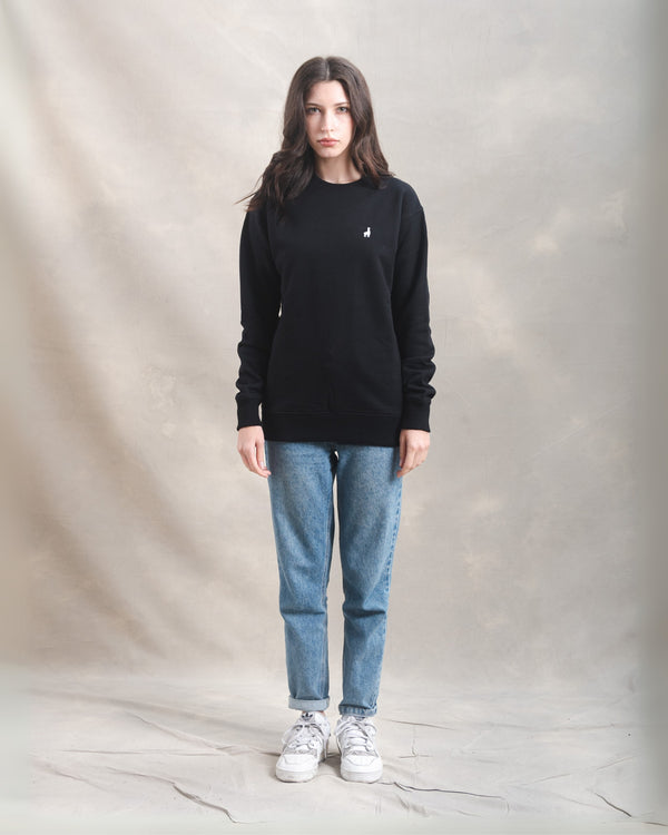 Polera Crewneck Oversize Negra