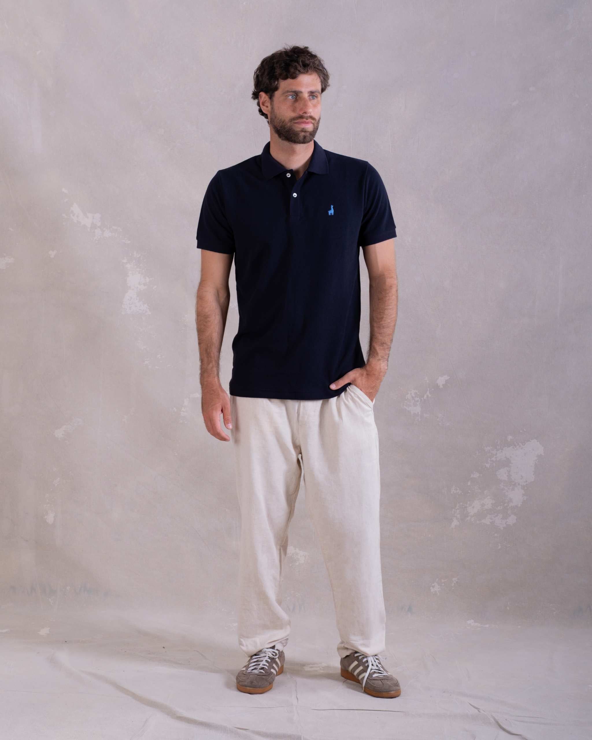 Polo Piqué Clásico Azul Noche