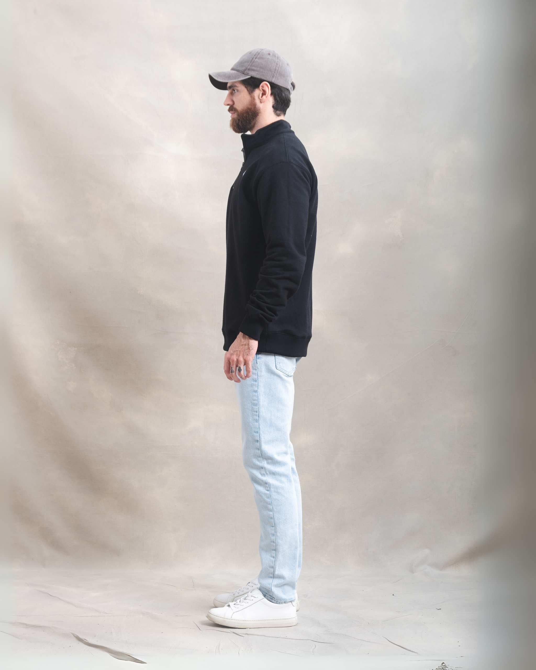 Polera Quarter Zip Negro