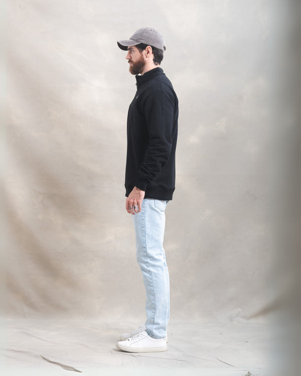Polera Quarter Zip Negro