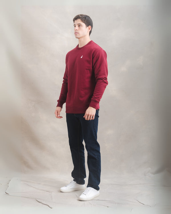 Polera Crewneck Guinda