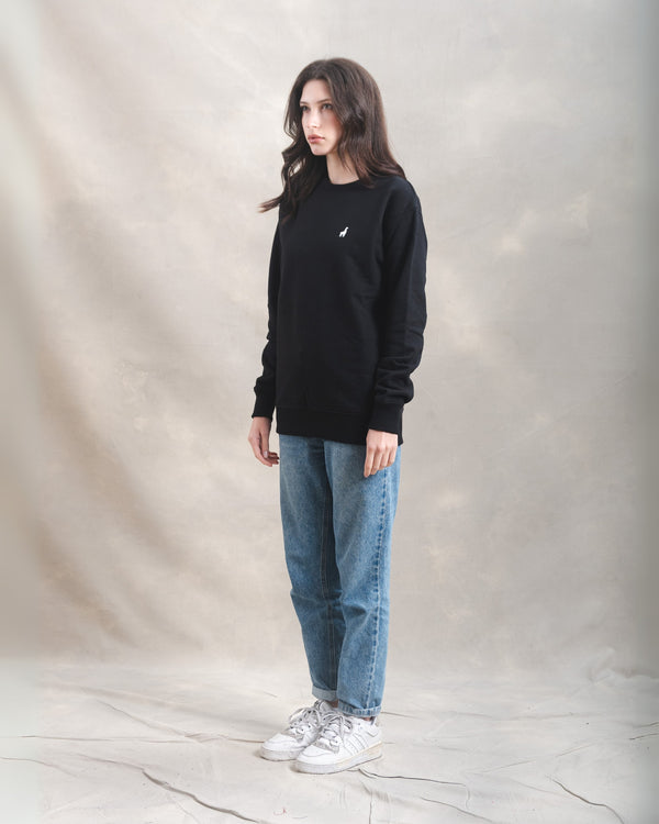 Polera Crewneck Oversize Negra