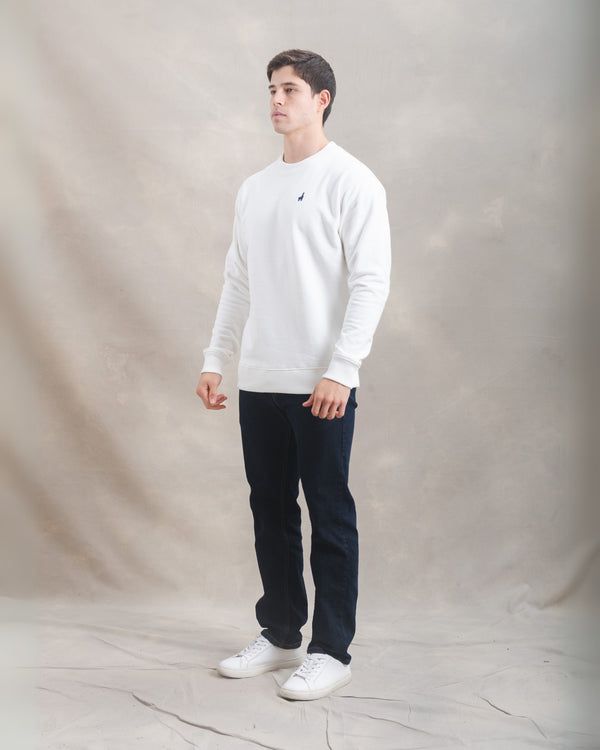 Polera Crewneck Blanco Marfil